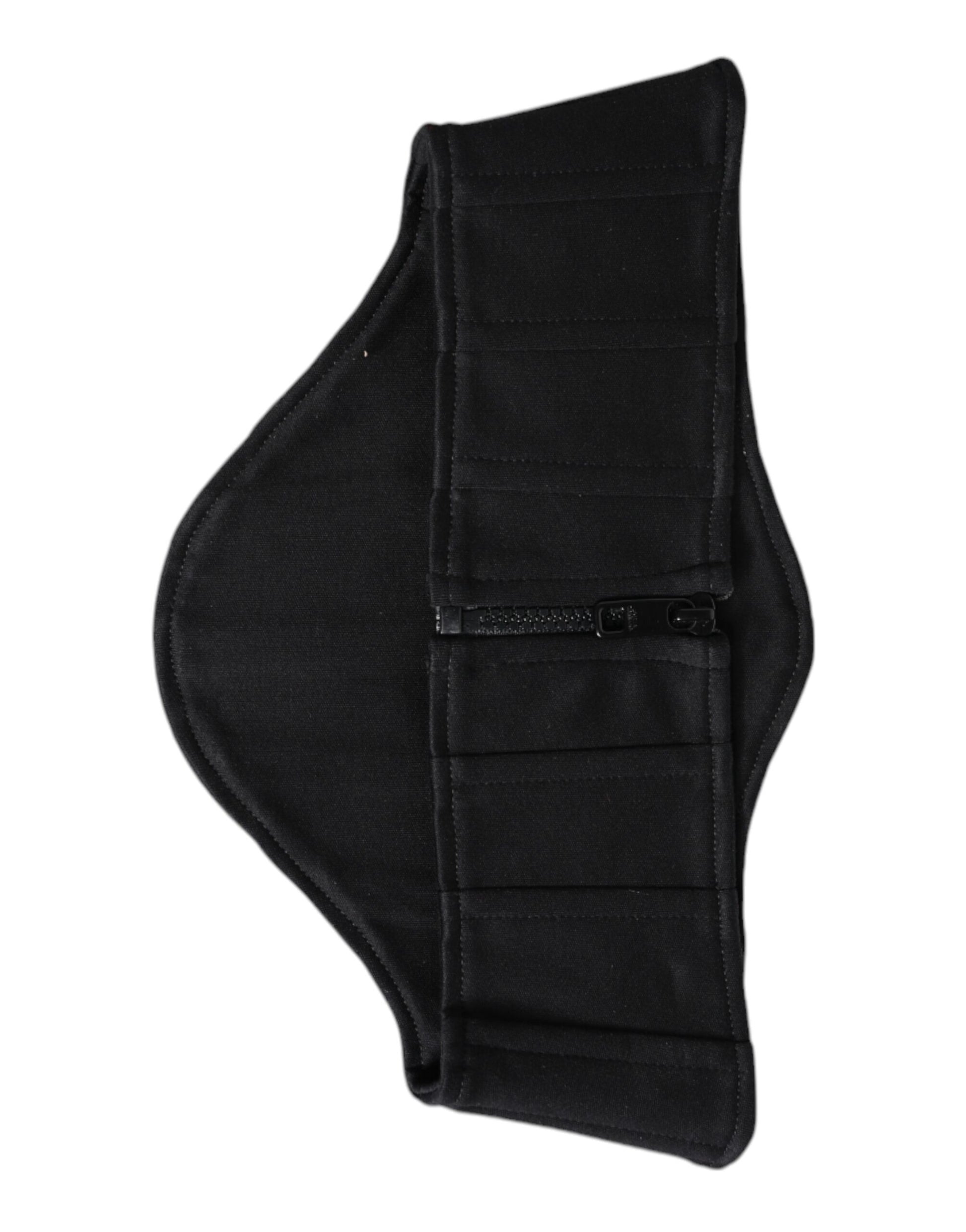 Black Cotton Waist Tuxedo Belt Cummerbund