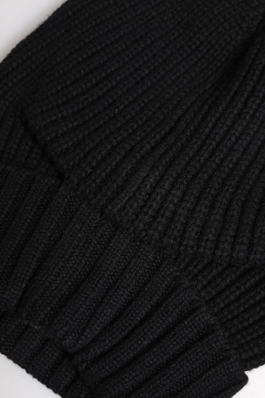 Black Cashmere Knitted Winter Beanie Hat
