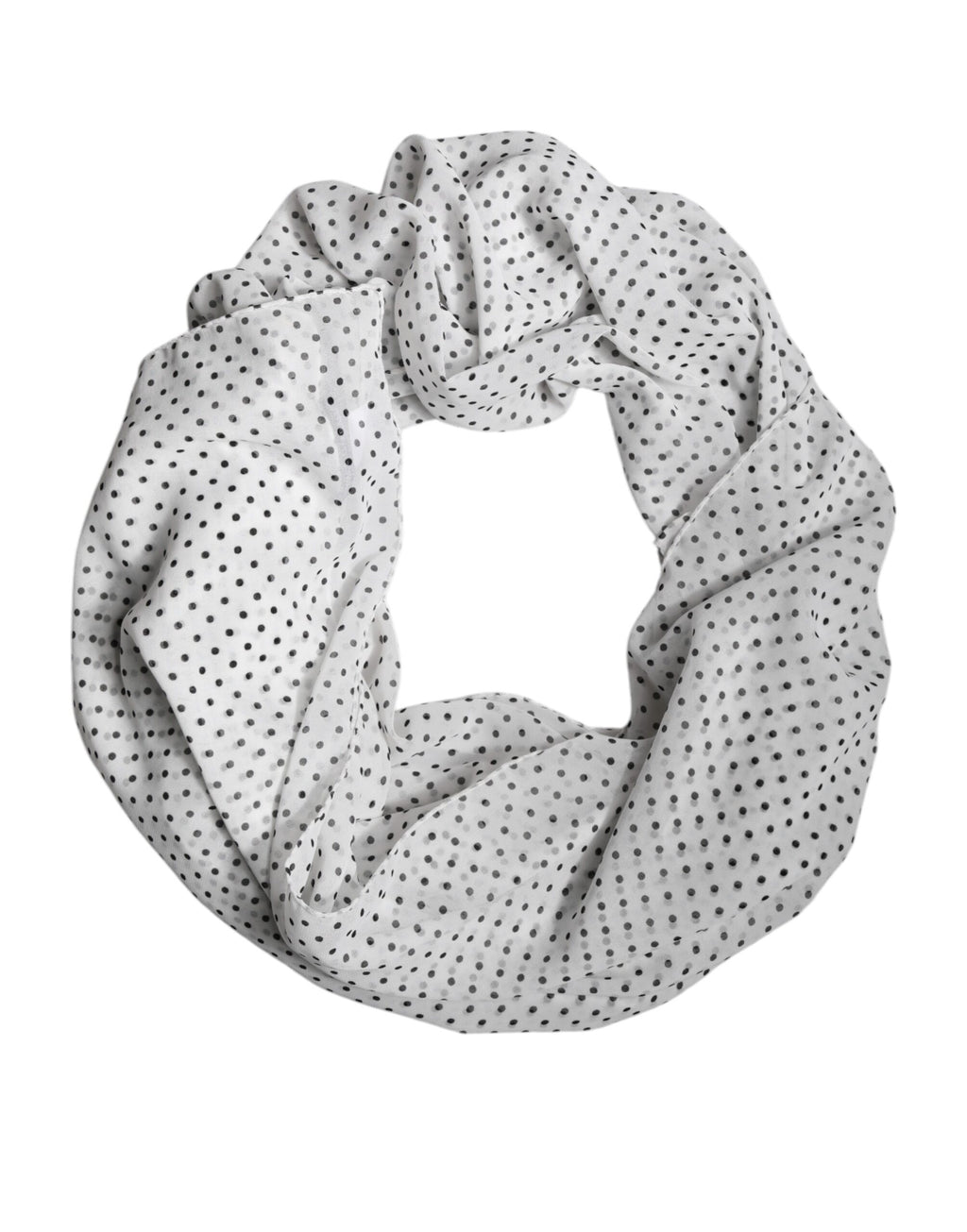 White Polka Dots Polyester Wrap Shawl Scarf