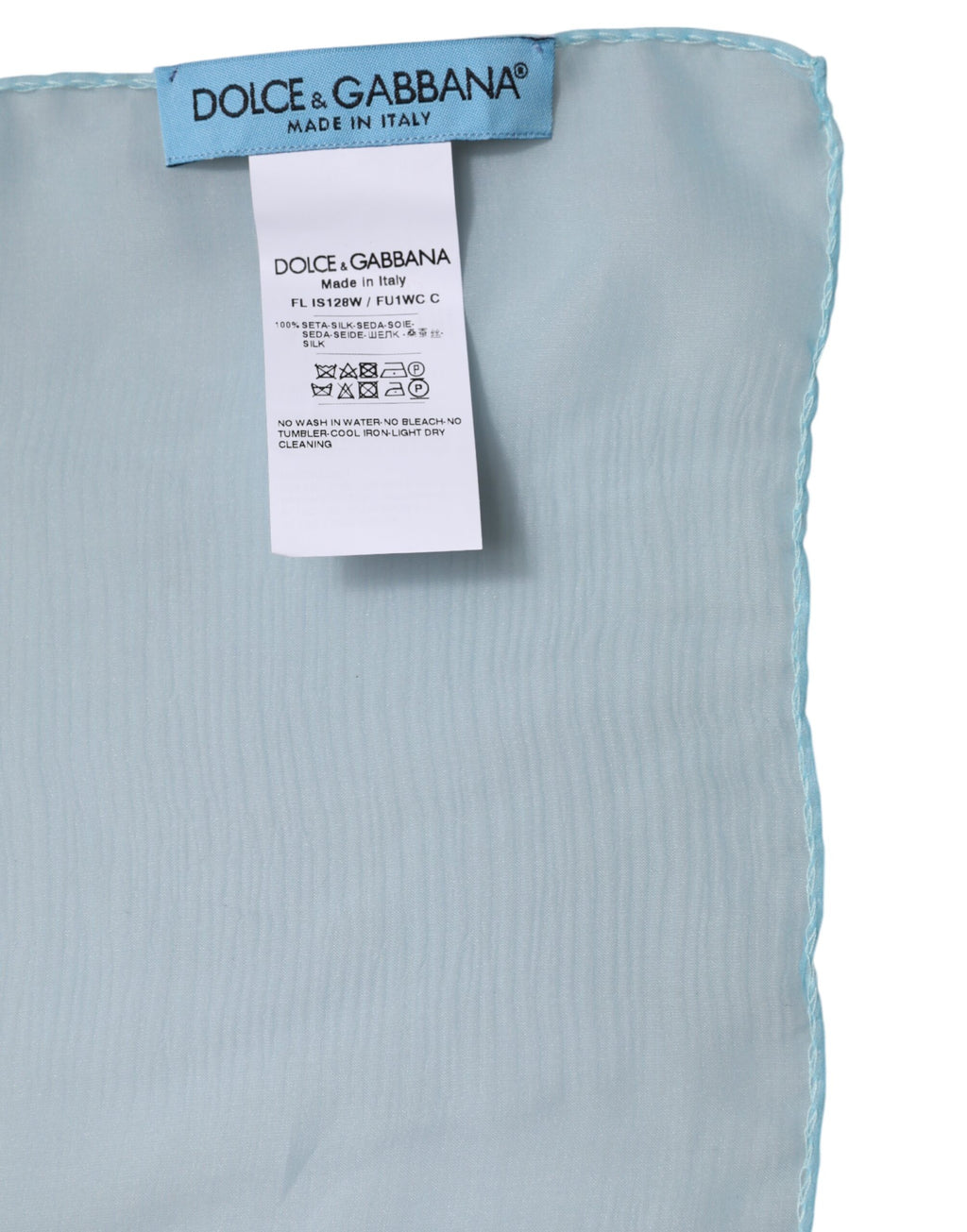 Light Blue Silk Rectangle Wrap Shawl Scarf