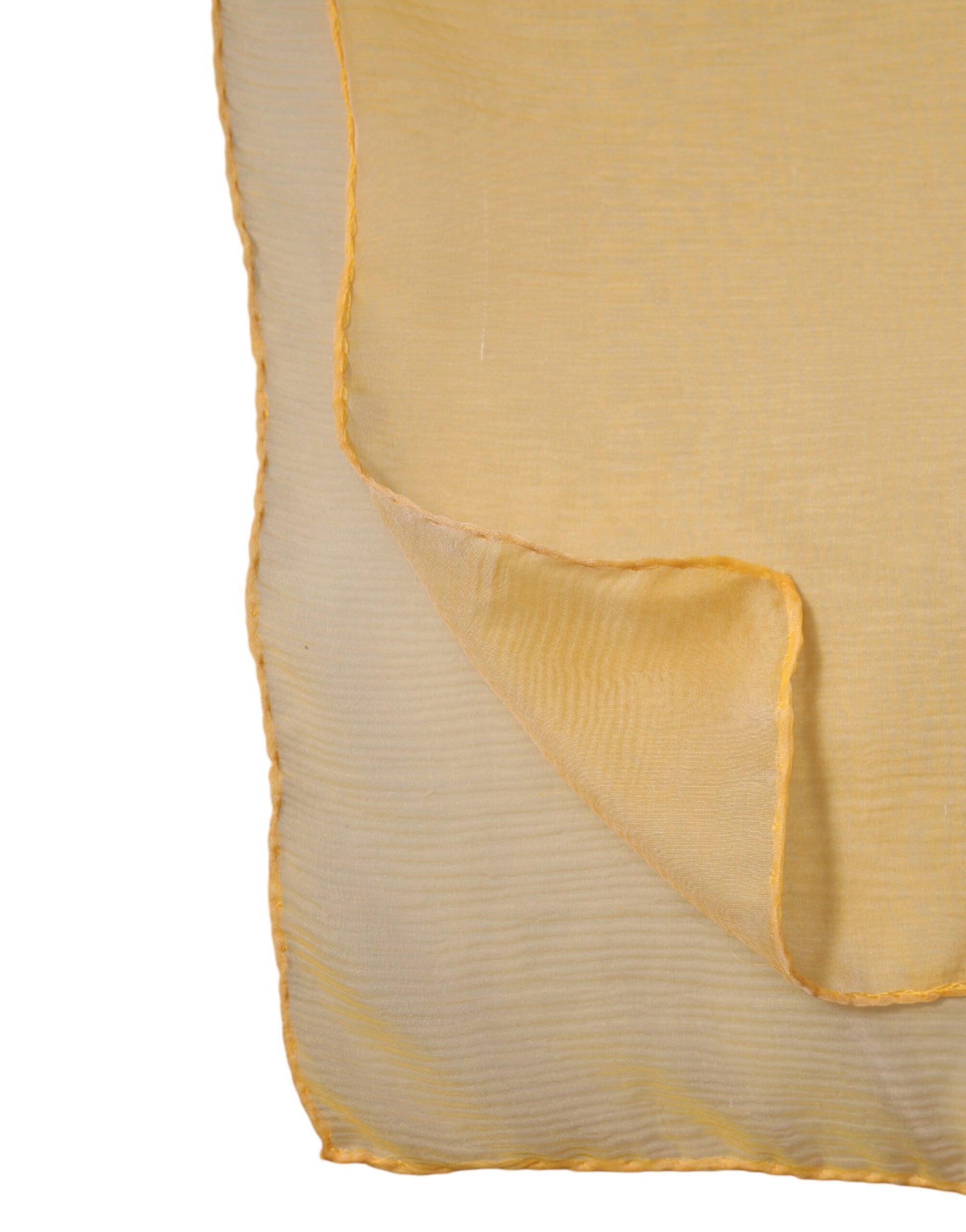 Yellow Silk Rectangle Wrap Shawl Scarf