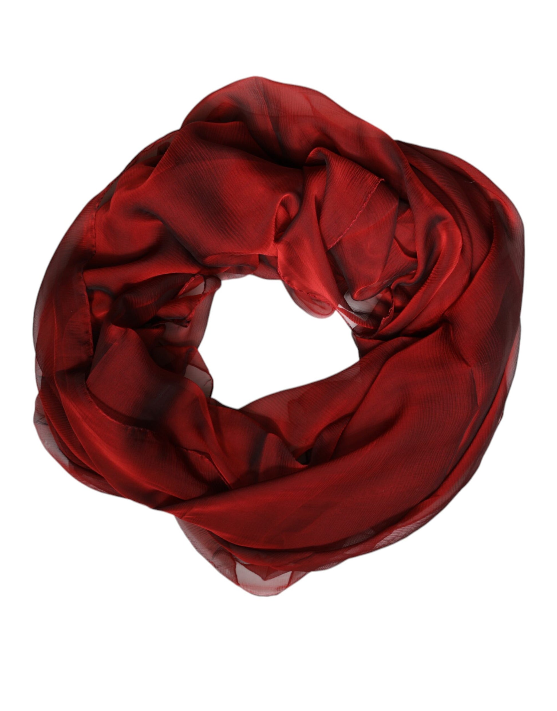 Red Silk Rectangle Women Wrap Shawl Scarf