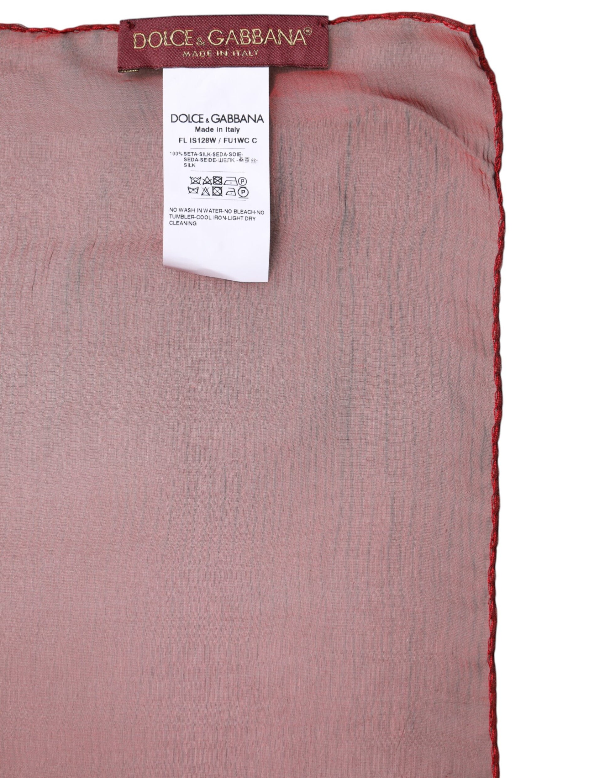 Red Silk Rectangle Women Wrap Shawl Scarf