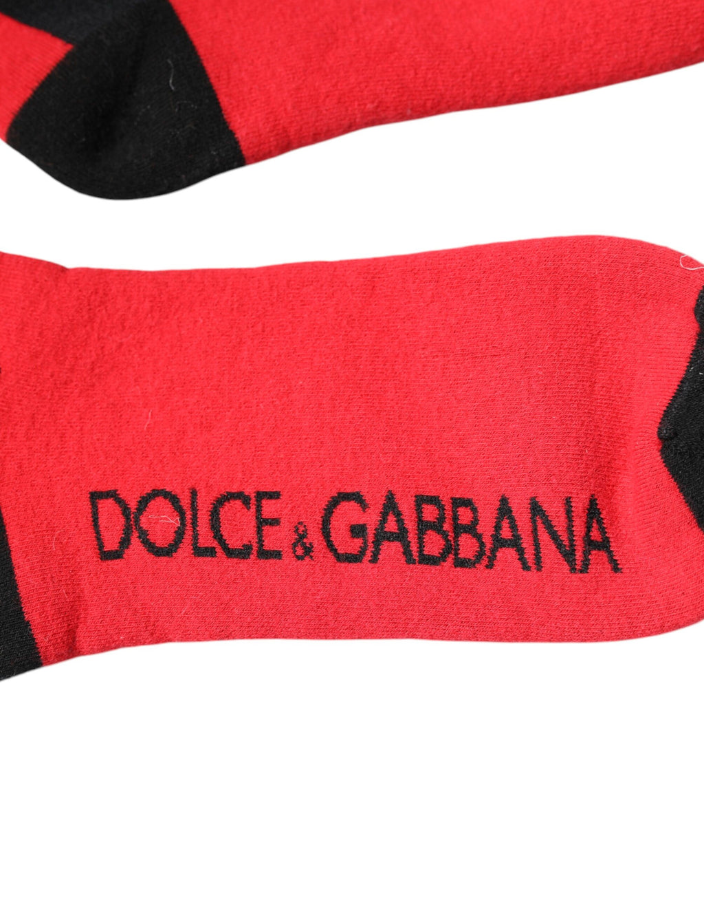 Red Cotton Stretch Printed Socks