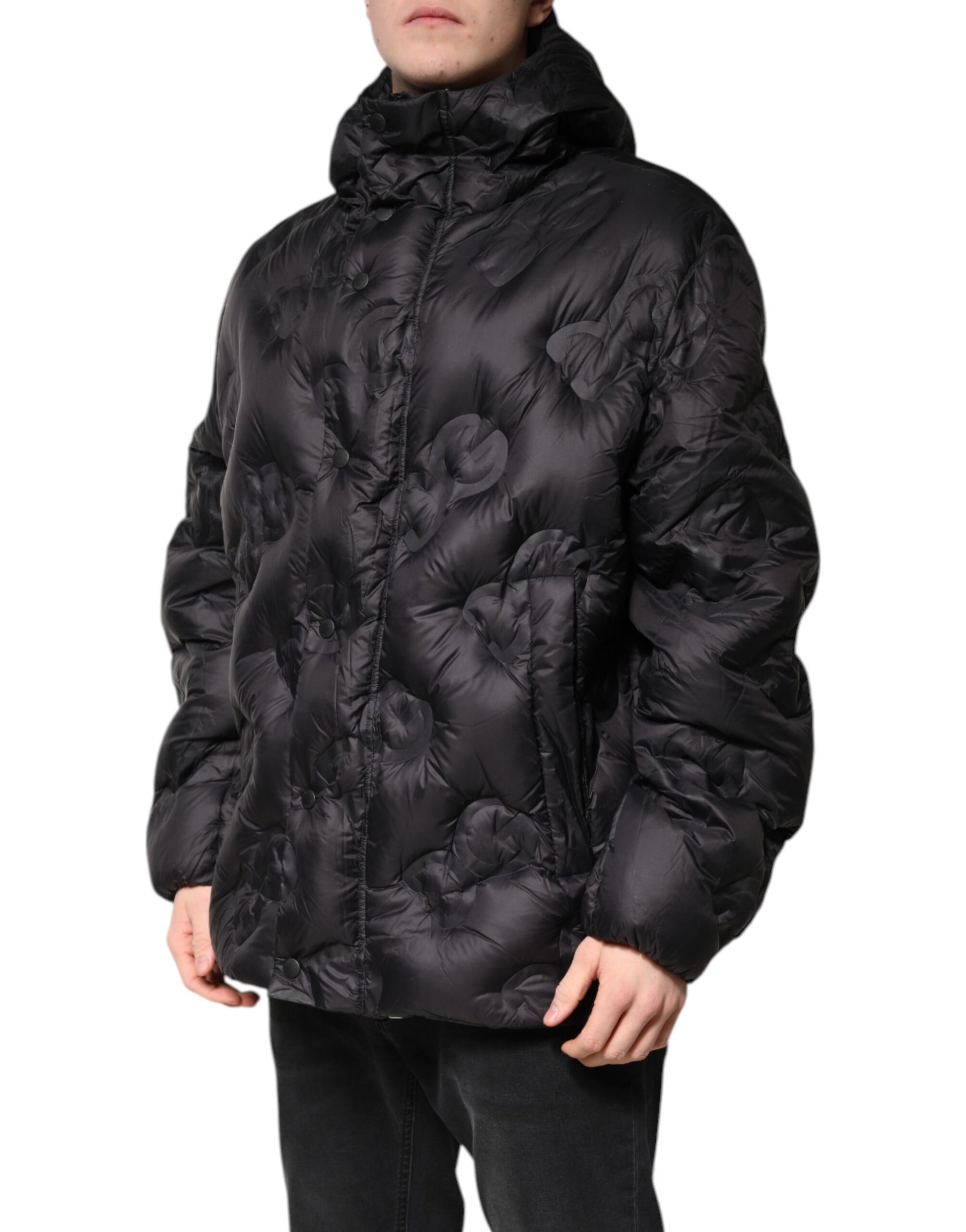 Black Hooded Parka Coat Winter Jacket