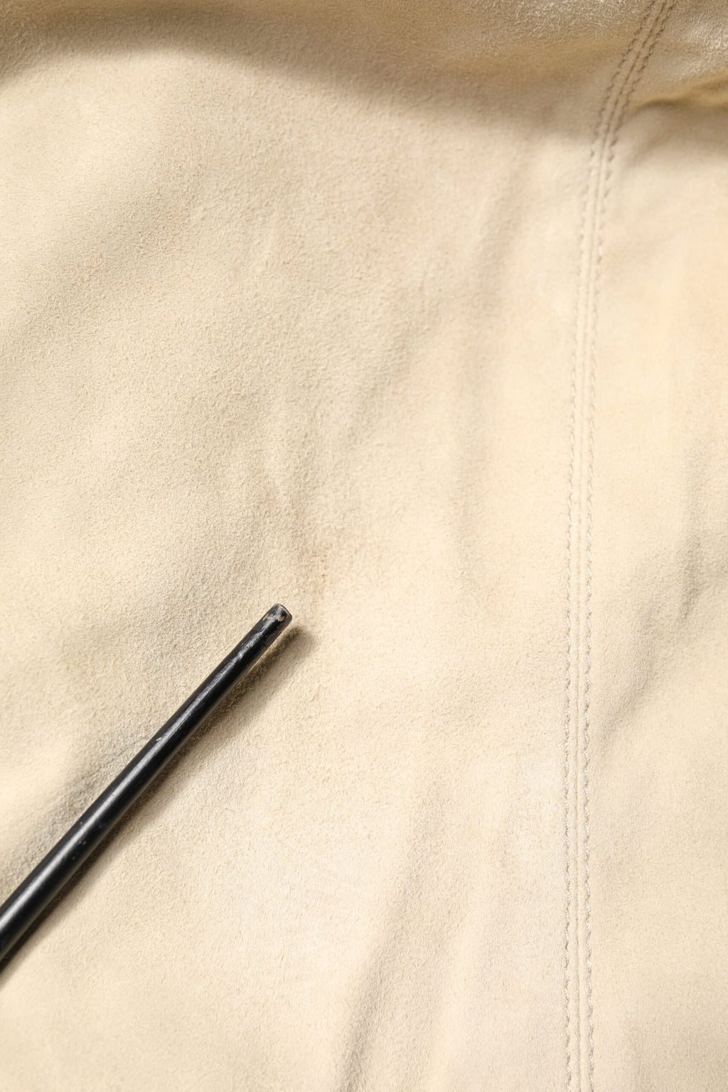 Beige Lambskin Full Zip Men Bomber Jacket