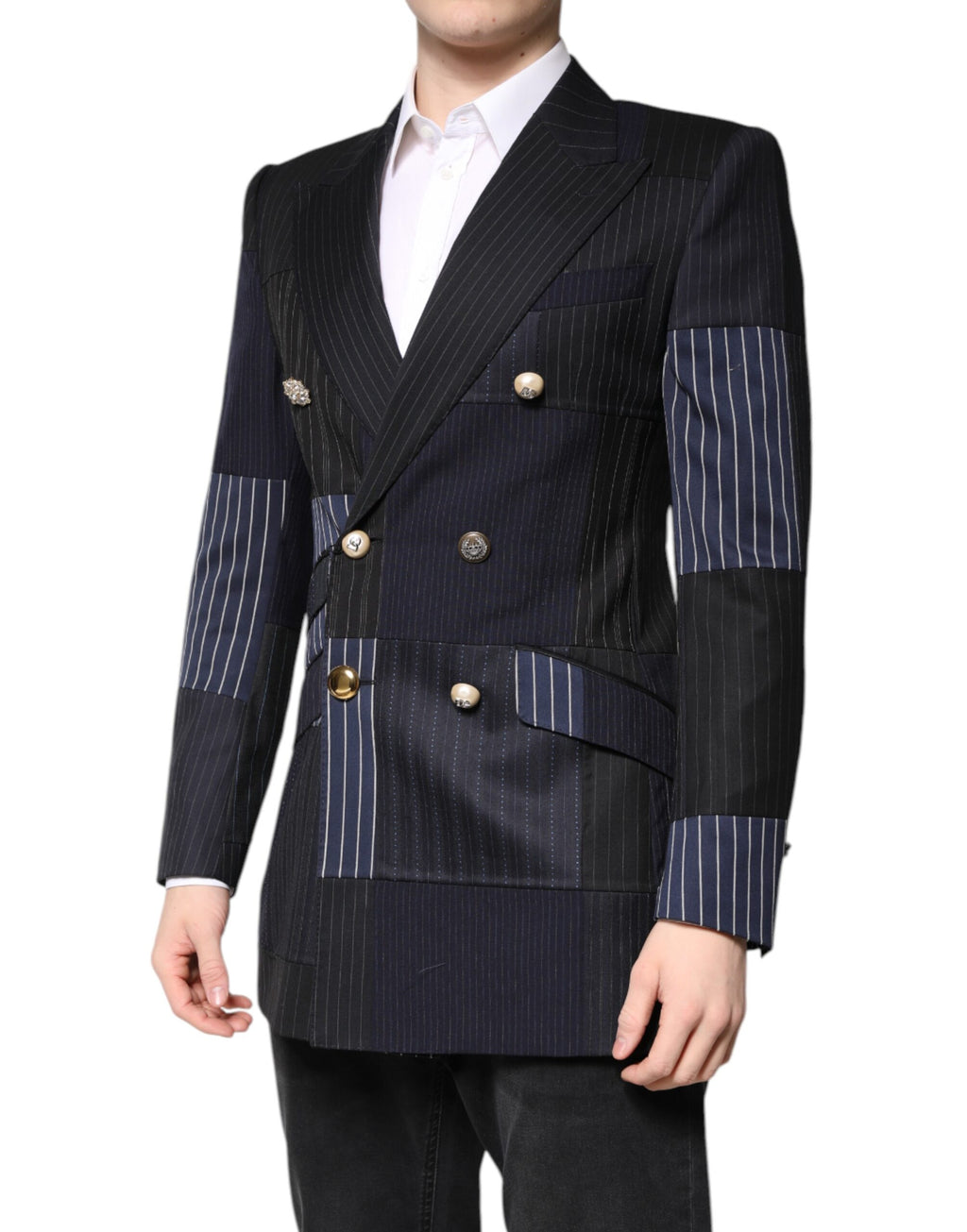 Multicolor Patchwork Jacket Coat Suit Blazer