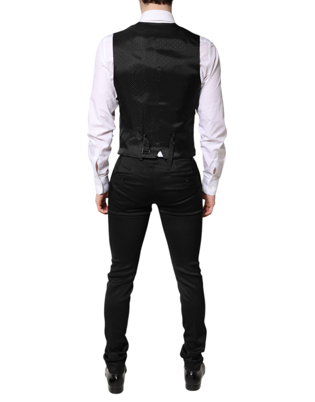 Black Single Breasted Formal Blazer with Vest
