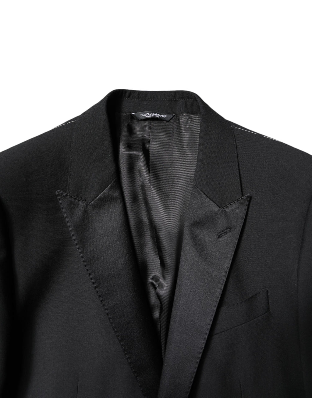 Black Wool Single Breasted 2 Piece Suit