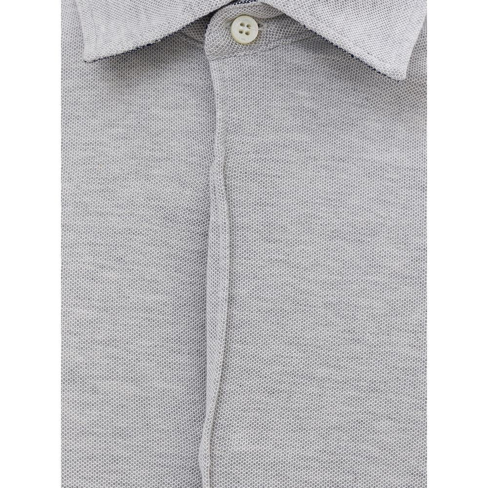 Gray Cotton Dress Shirt