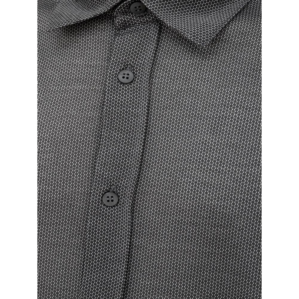 Gray Cotton Pattern Shirt