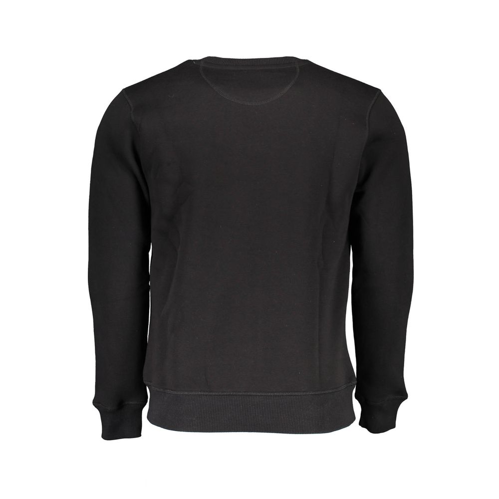 Black Cotton Men Sweatshirt