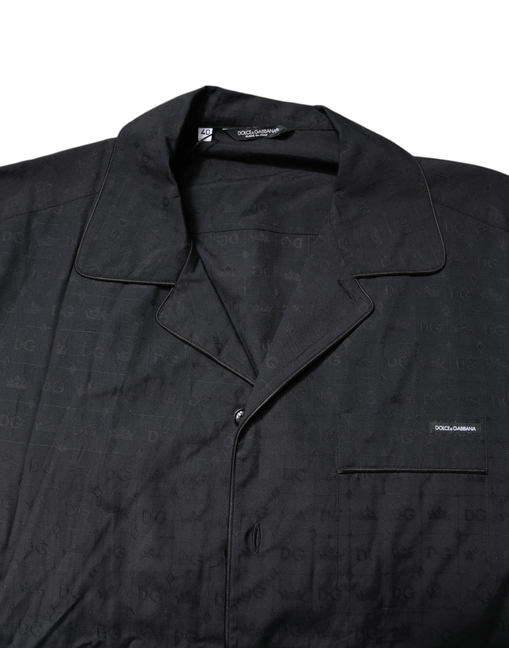 Black Cotton Men Pajama Set Sleepwear