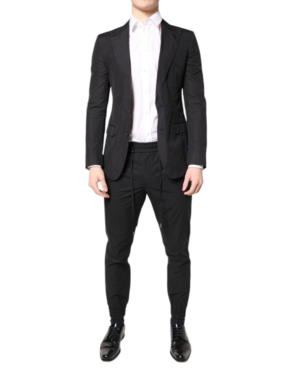 Black Cotton TAORMINA Formal 2 Piece Suit