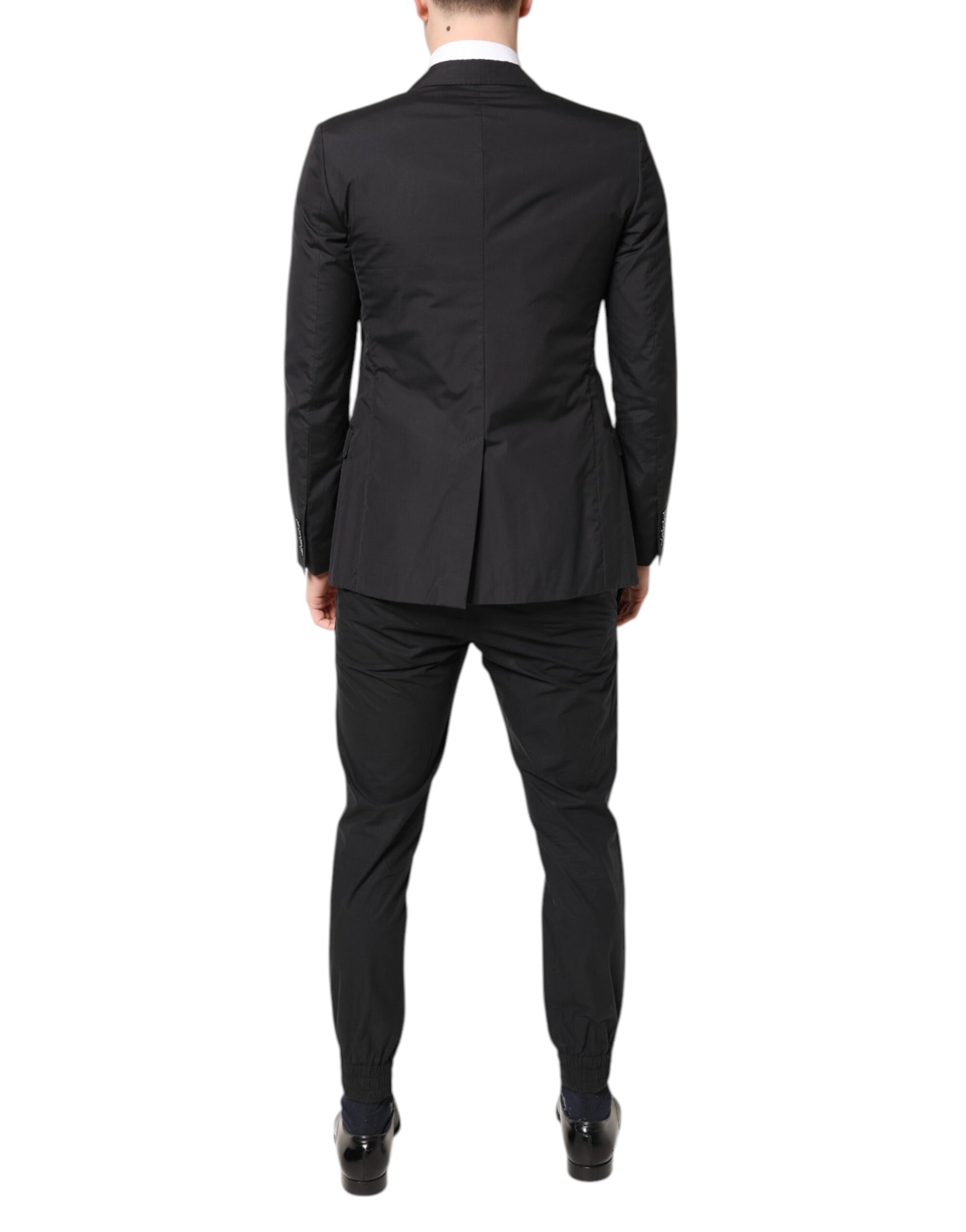 Black Cotton TAORMINA Formal 2 Piece Suit