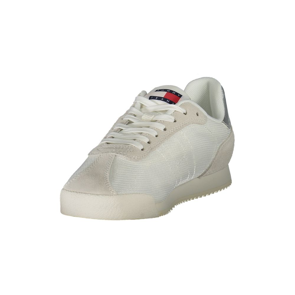 White Polyester Women Sneaker