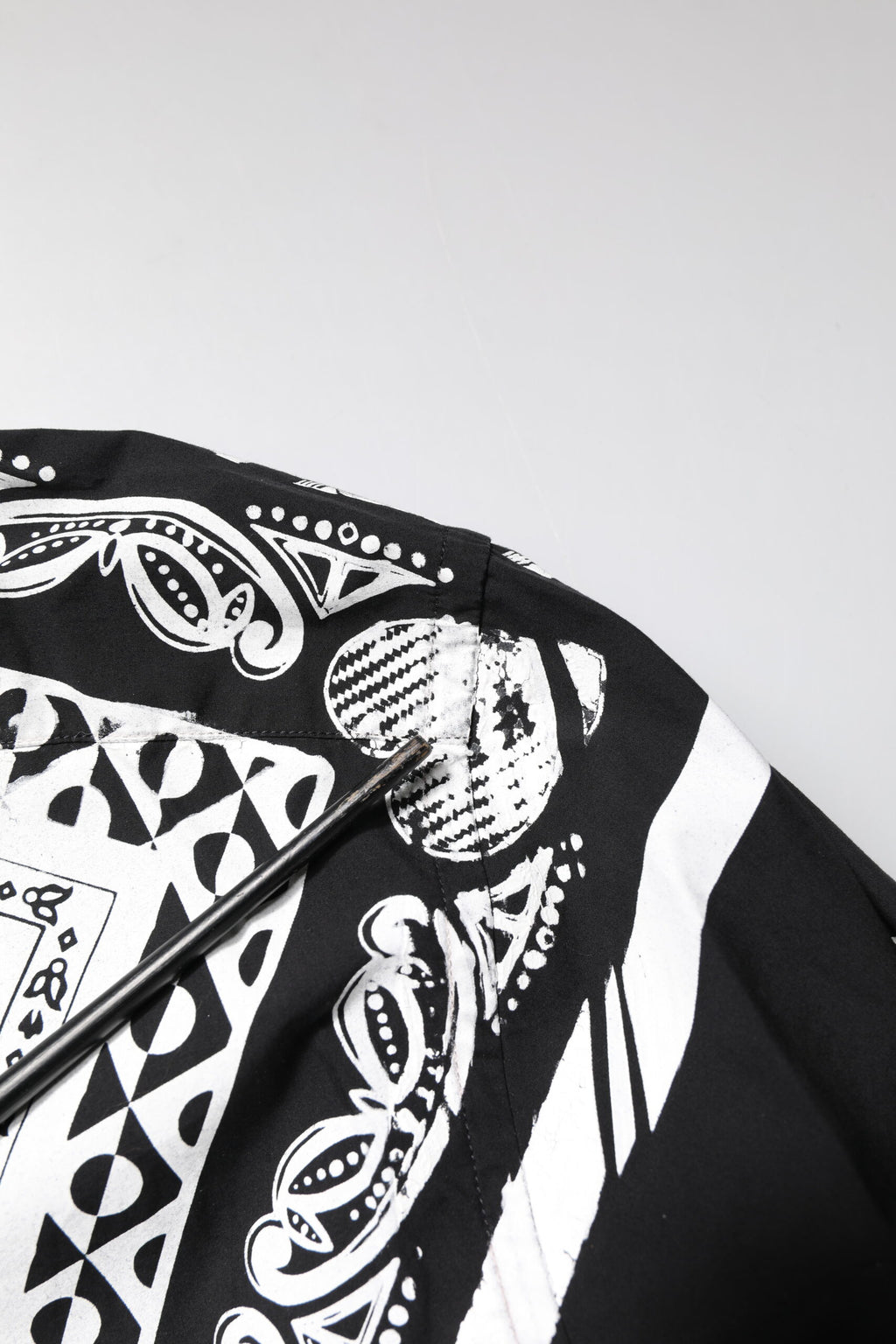 Black White Bandana MARTINI Men Dress Shirt