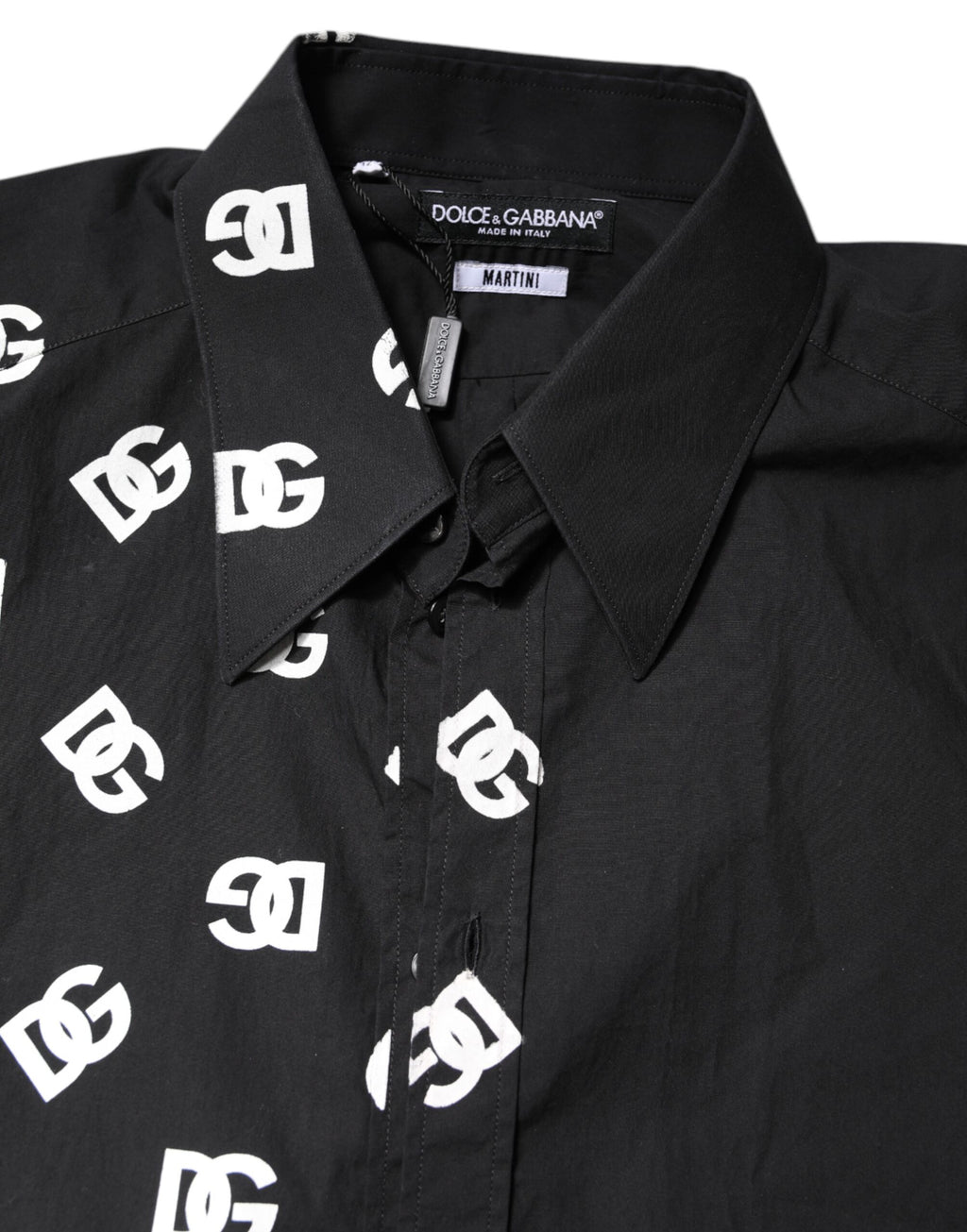 Black DG Logo Cotton MARTINI Dress Shirt