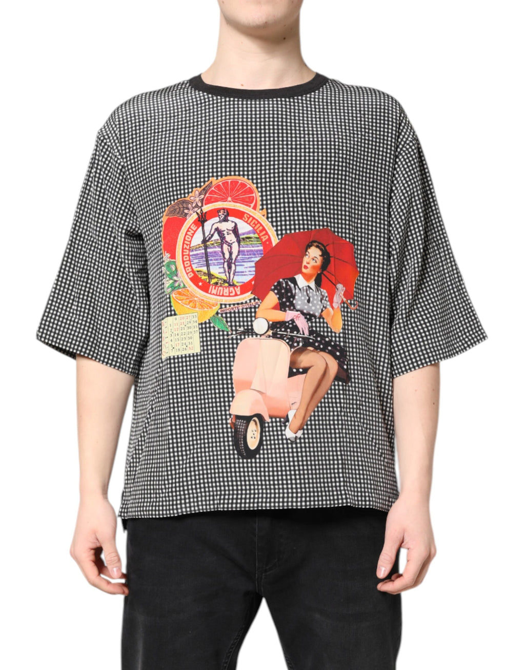 Black Graphic Print Short Sleeve T-shirt