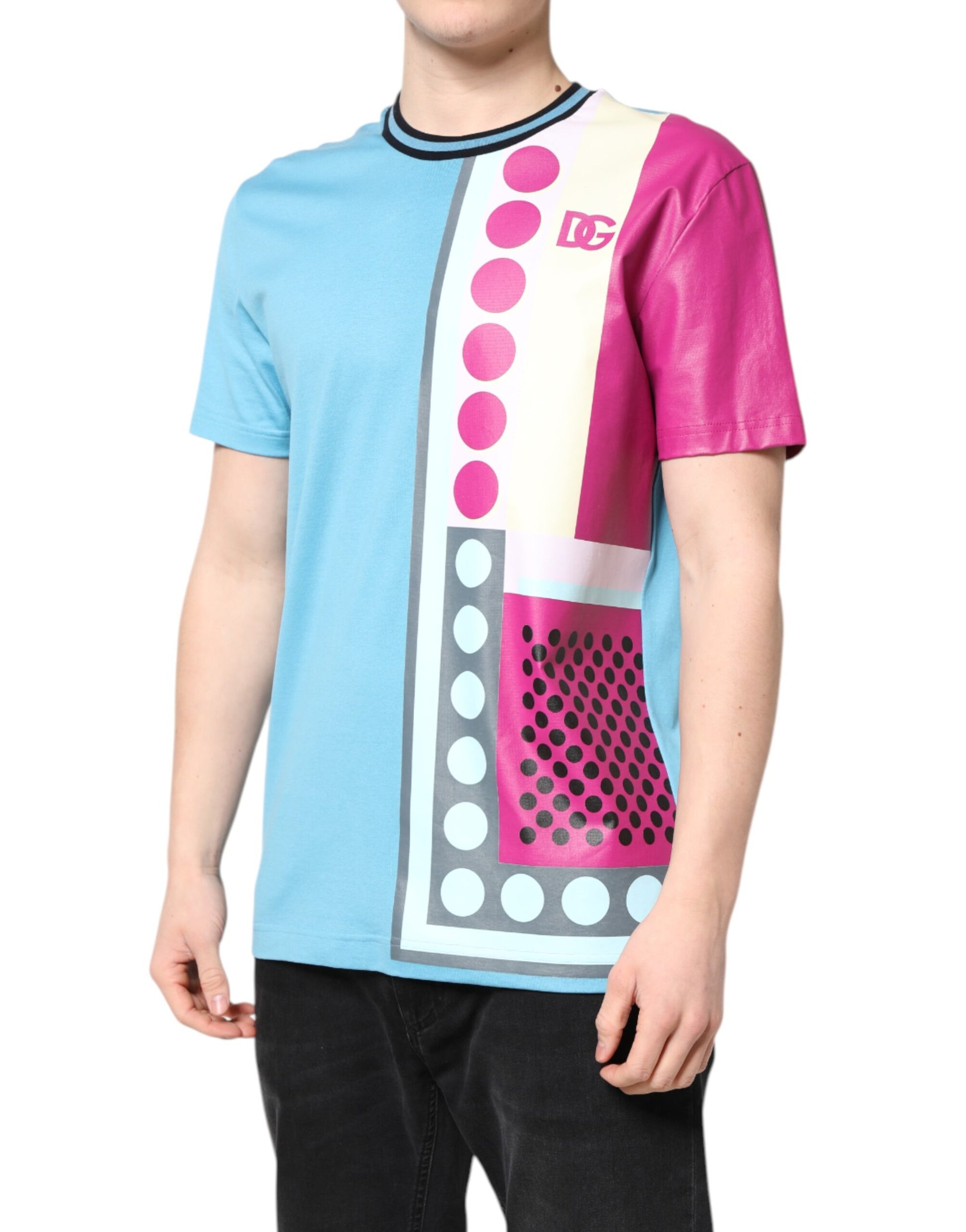 Multicolor Printed Logo Short Sleeve T-shirt