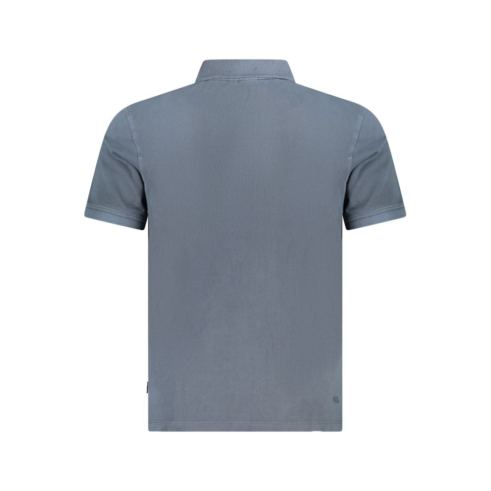 Blue Cotton Men's Polo Shirt