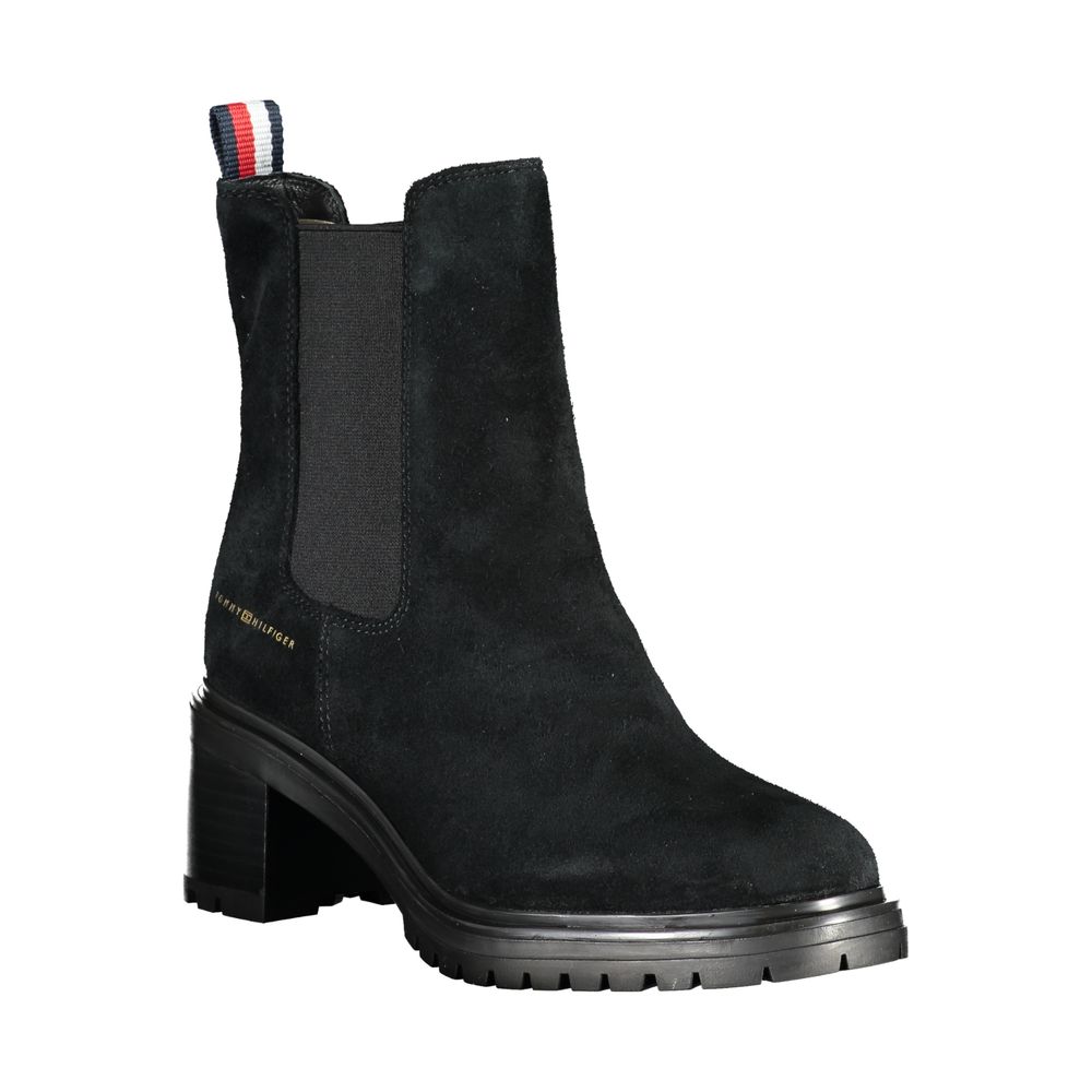 Black Leather Women Boot