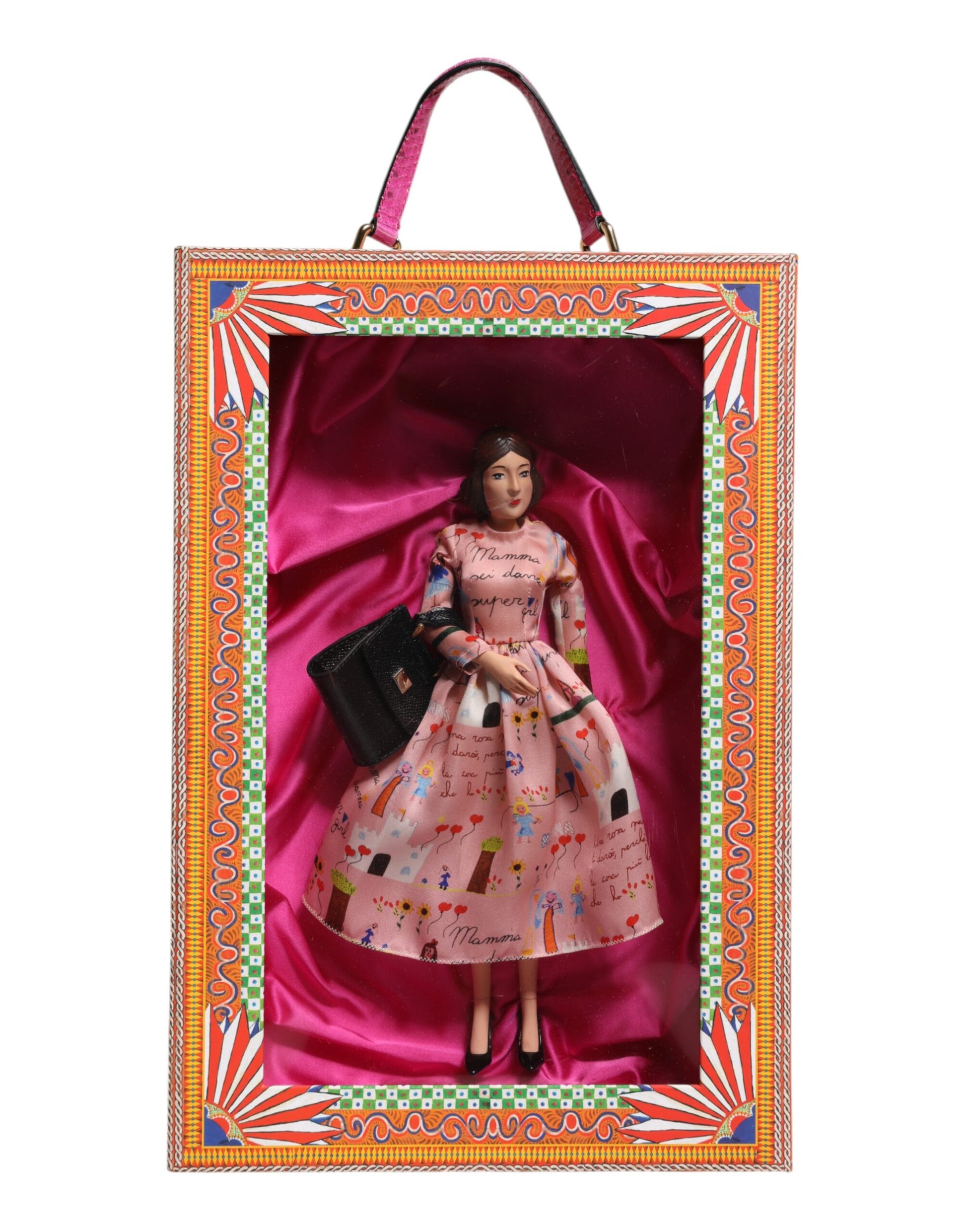 Pink Dress Ceramic Porcelain Fashion Leather Sicily Dolls