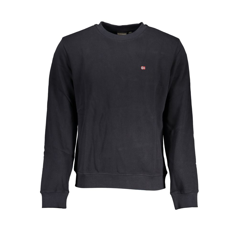 Black Cotton Men Sweatshirt