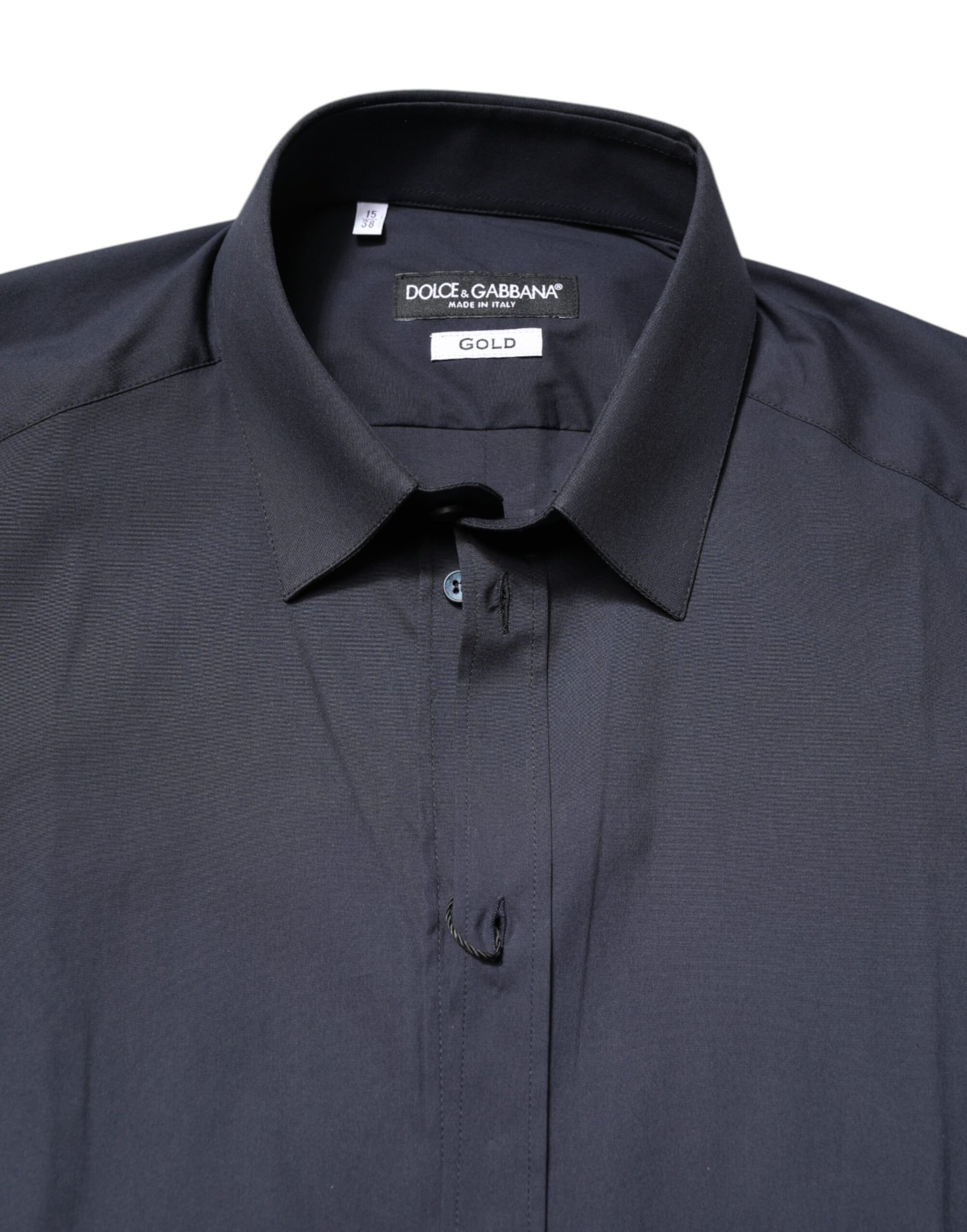 Dark Blue GOLD Cotton Dress Formal Shirt