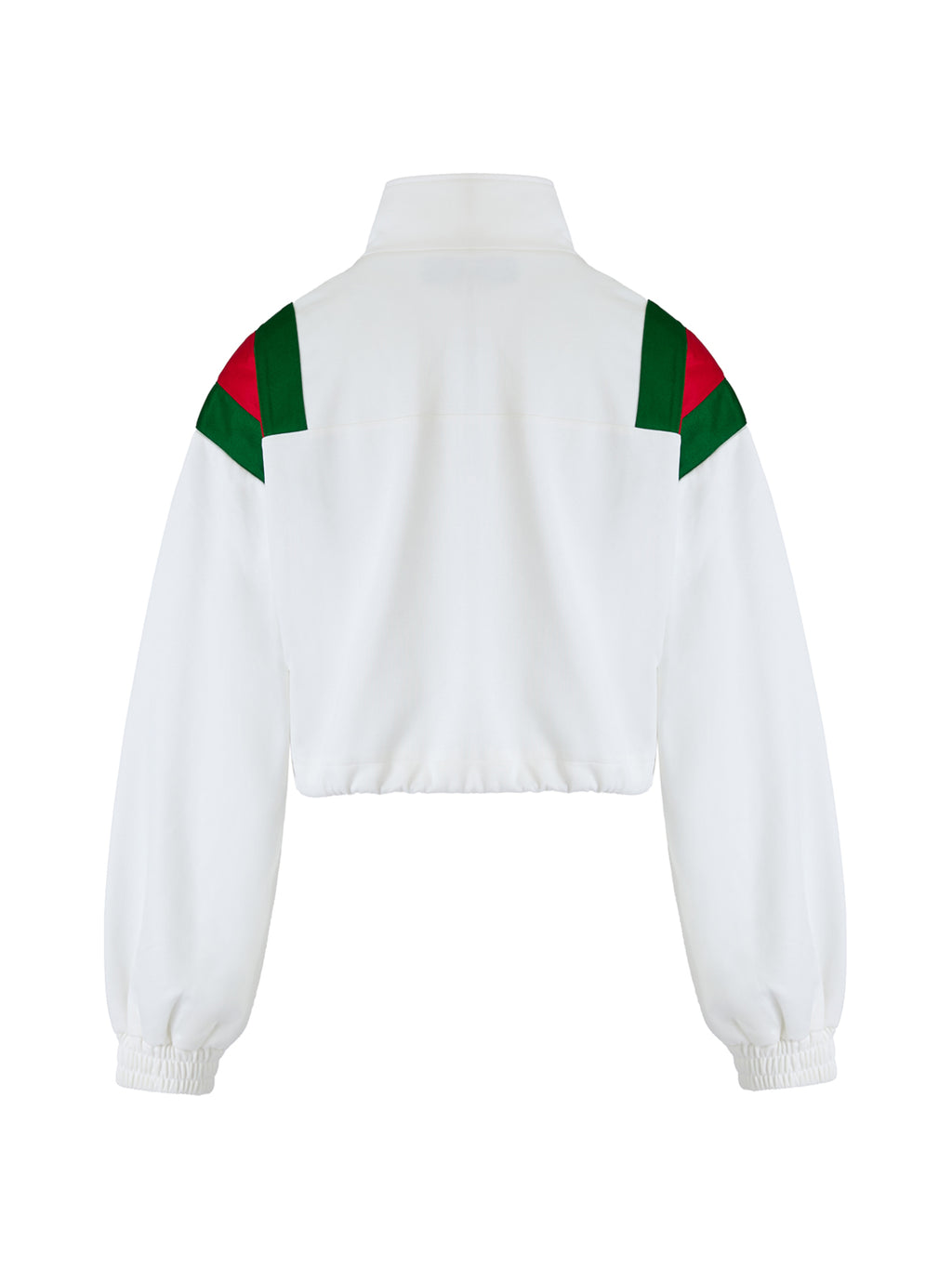 White Polyester Logo Sweatshirt