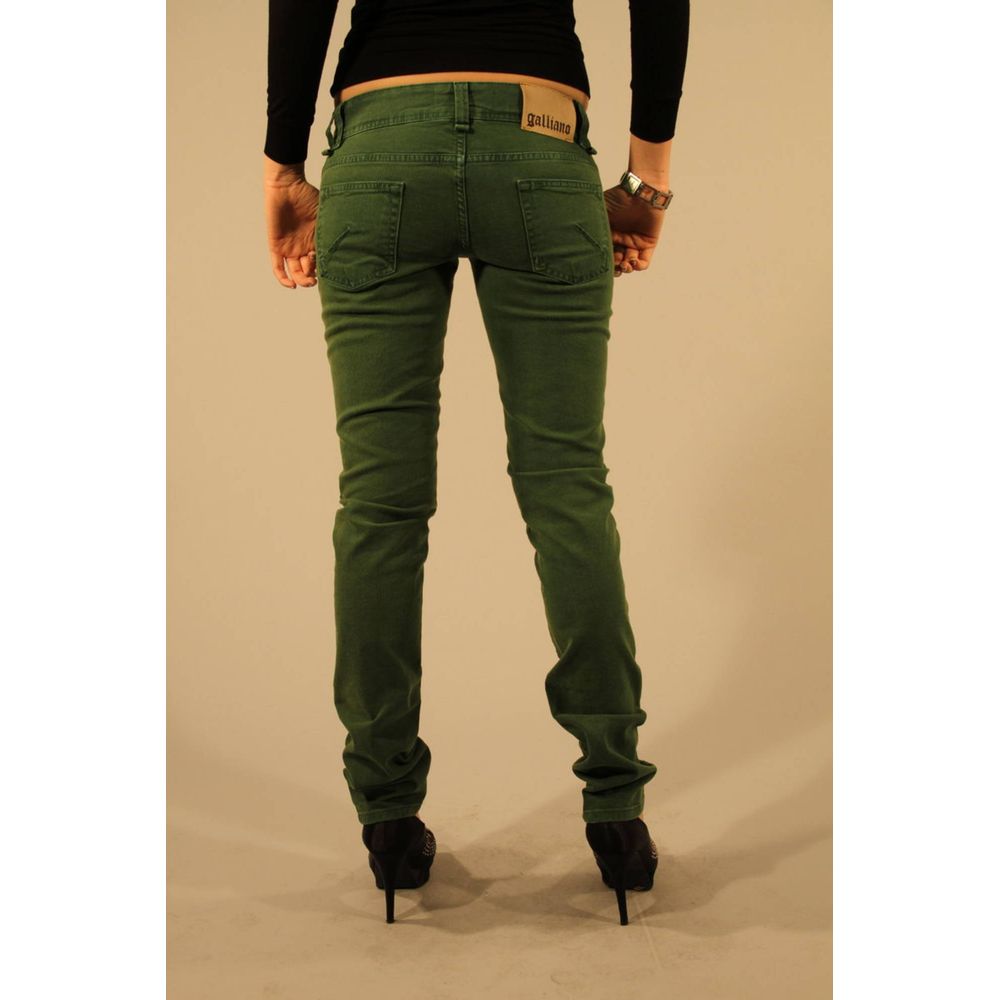 Green Cotton Women Jean