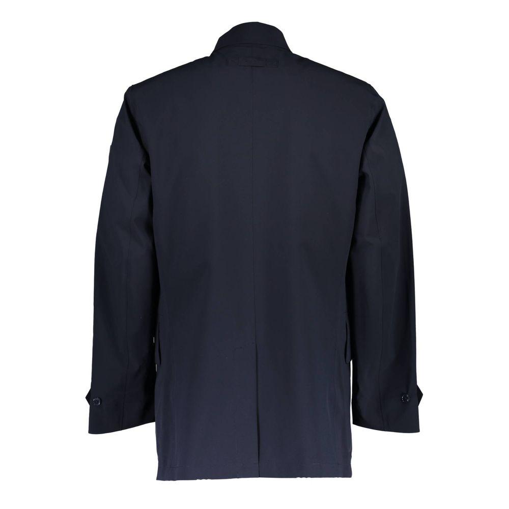 Blue Polyester Men's Jacket