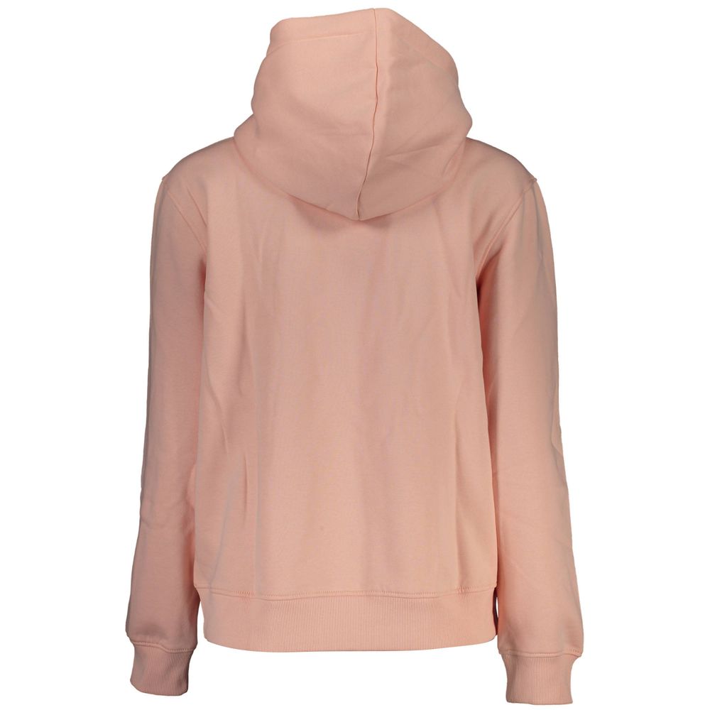 Pink Cotton Women's Hooded Sweater