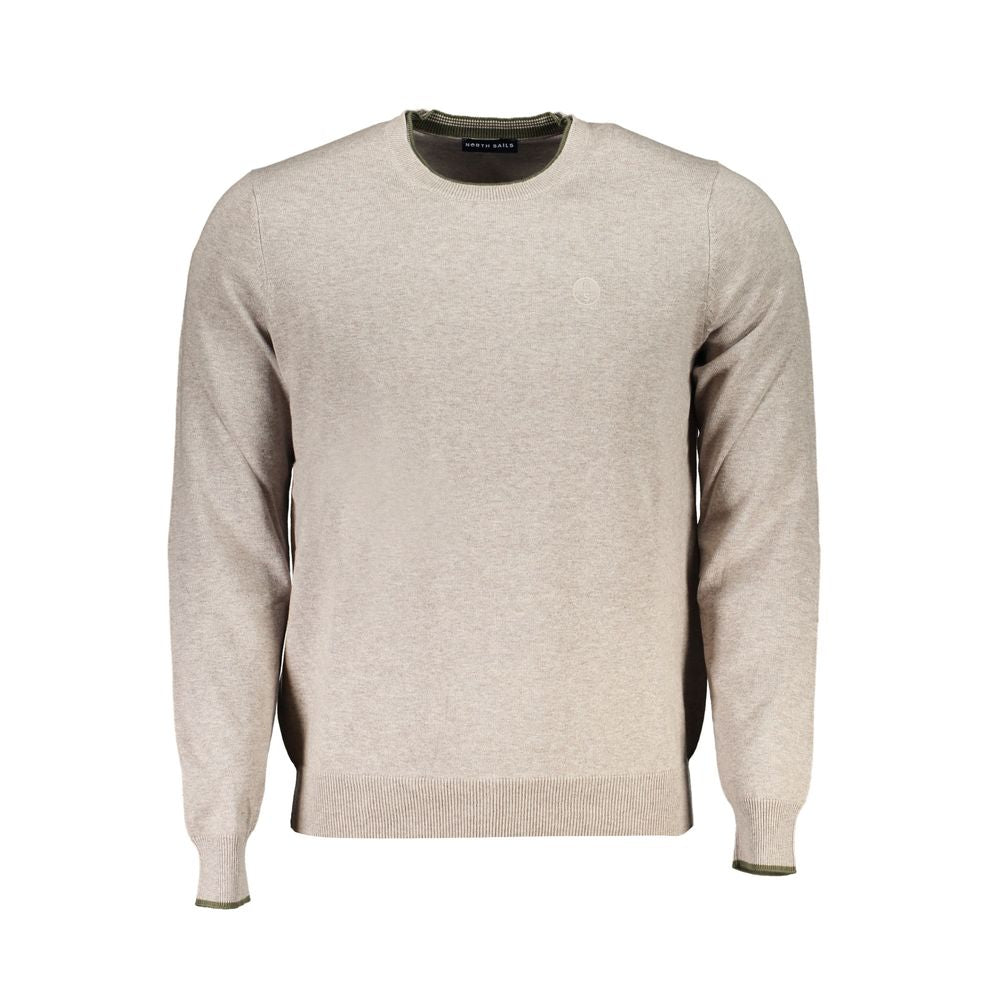 Beige Cotton Men's Sweater