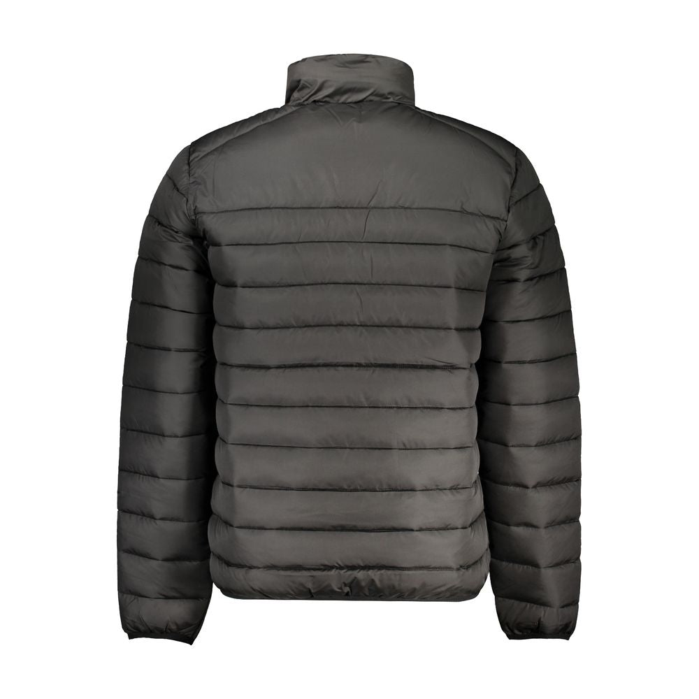 Black Polyester Men Jacket