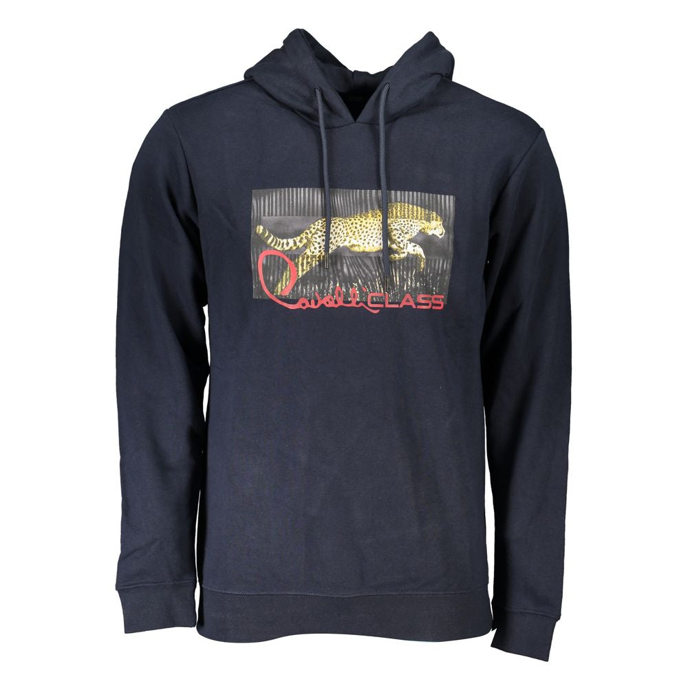 Blue Cotton Men Sweatshirt