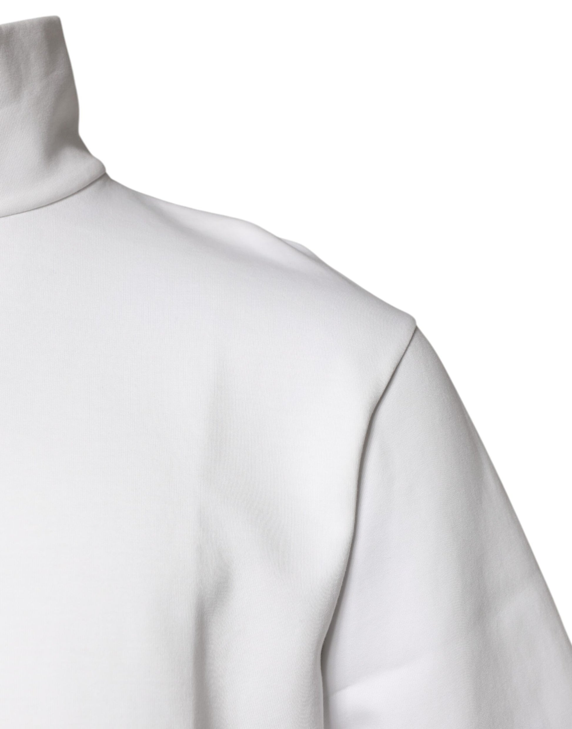 White Cotton Turtleneck DG Applique T-shirt