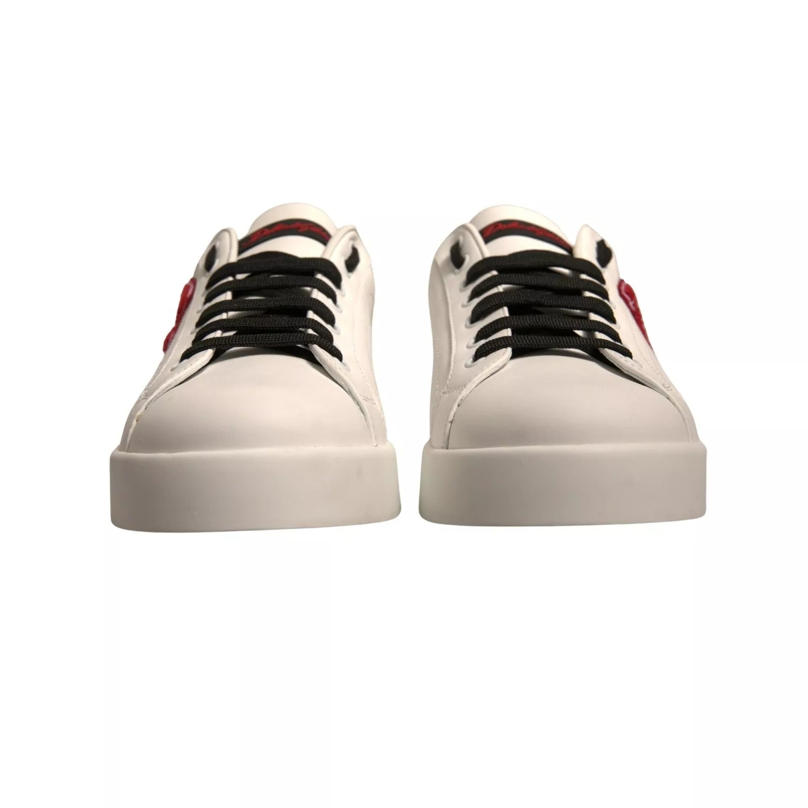 White Leather DG Logo Low Top Sneaker Shoes