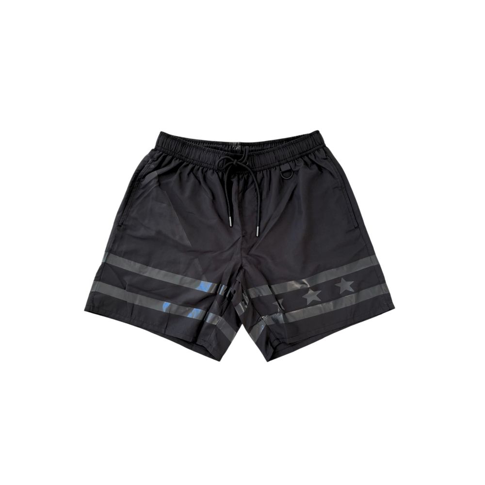 Black Polyester Men's Swim Short