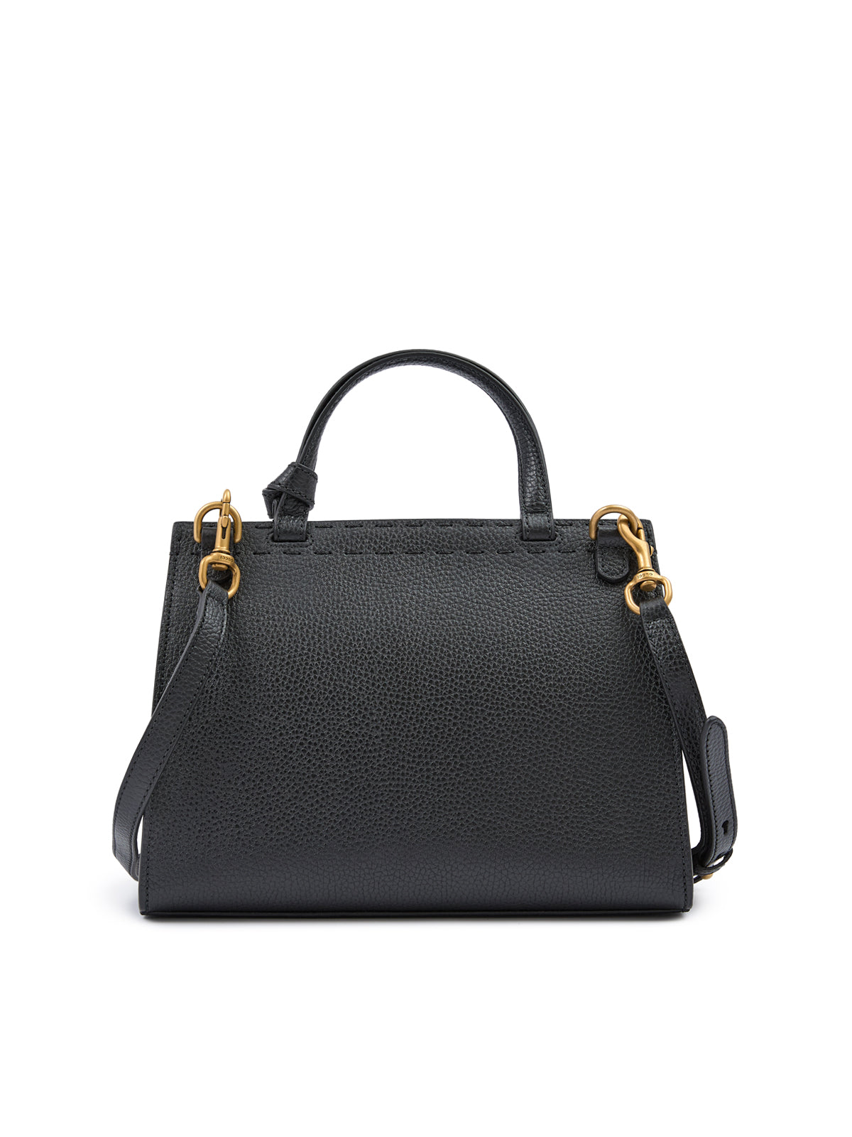 Black Leather GG Marmont Handbag
