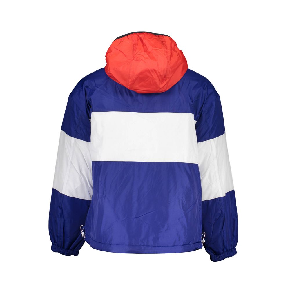 Blue Polyester Men's Jacket