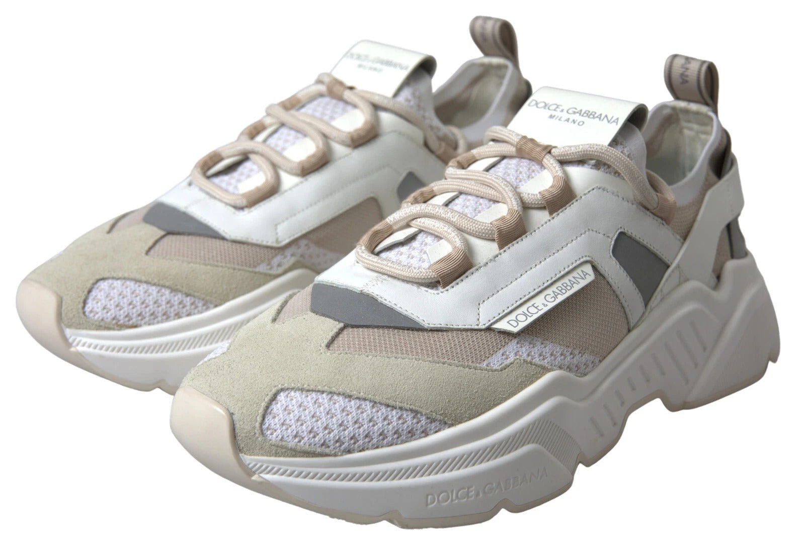 Sneakers White Beige Leather Sport DAYMASTER Shoes