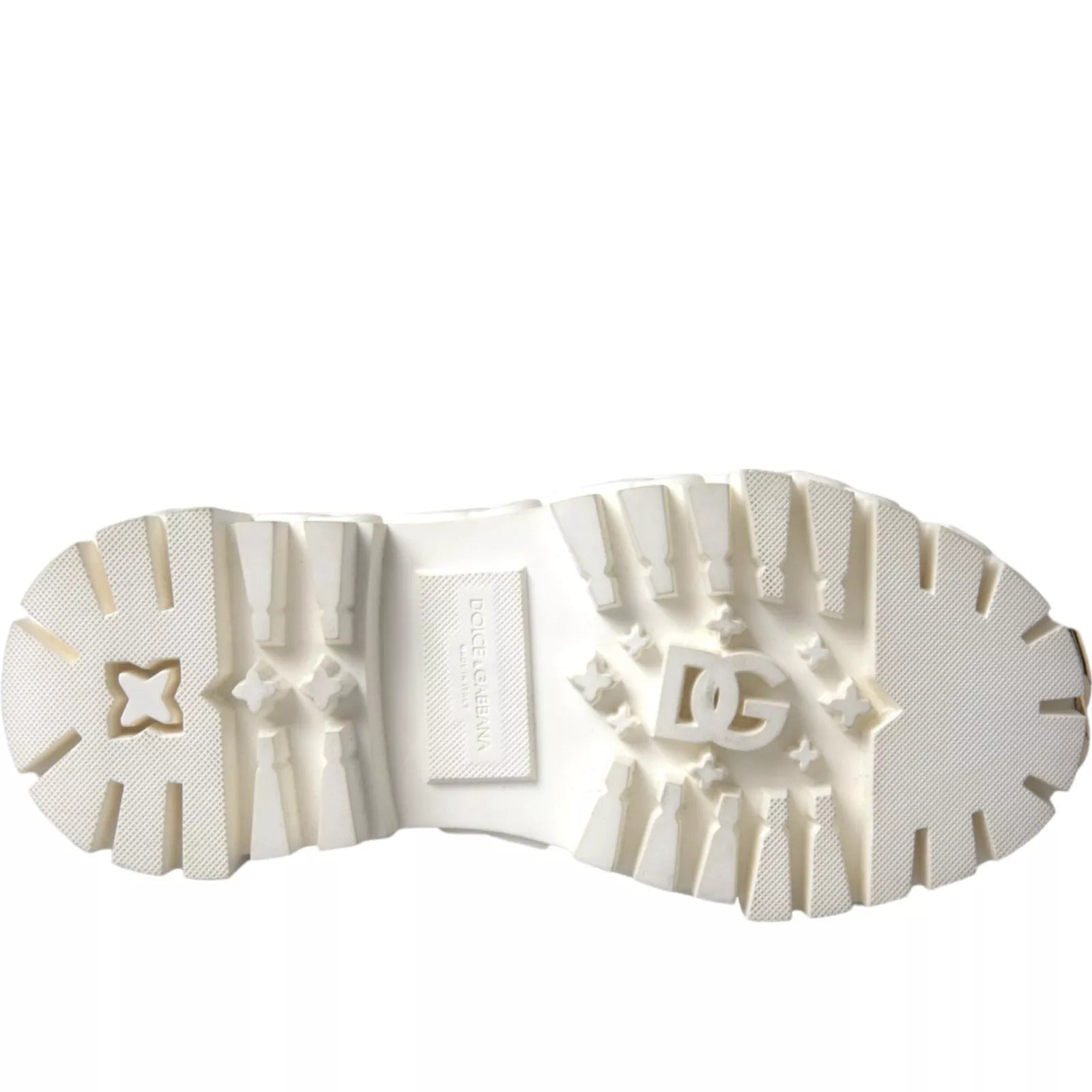 White Leather Rubber Logo Ankle Boots Shoes