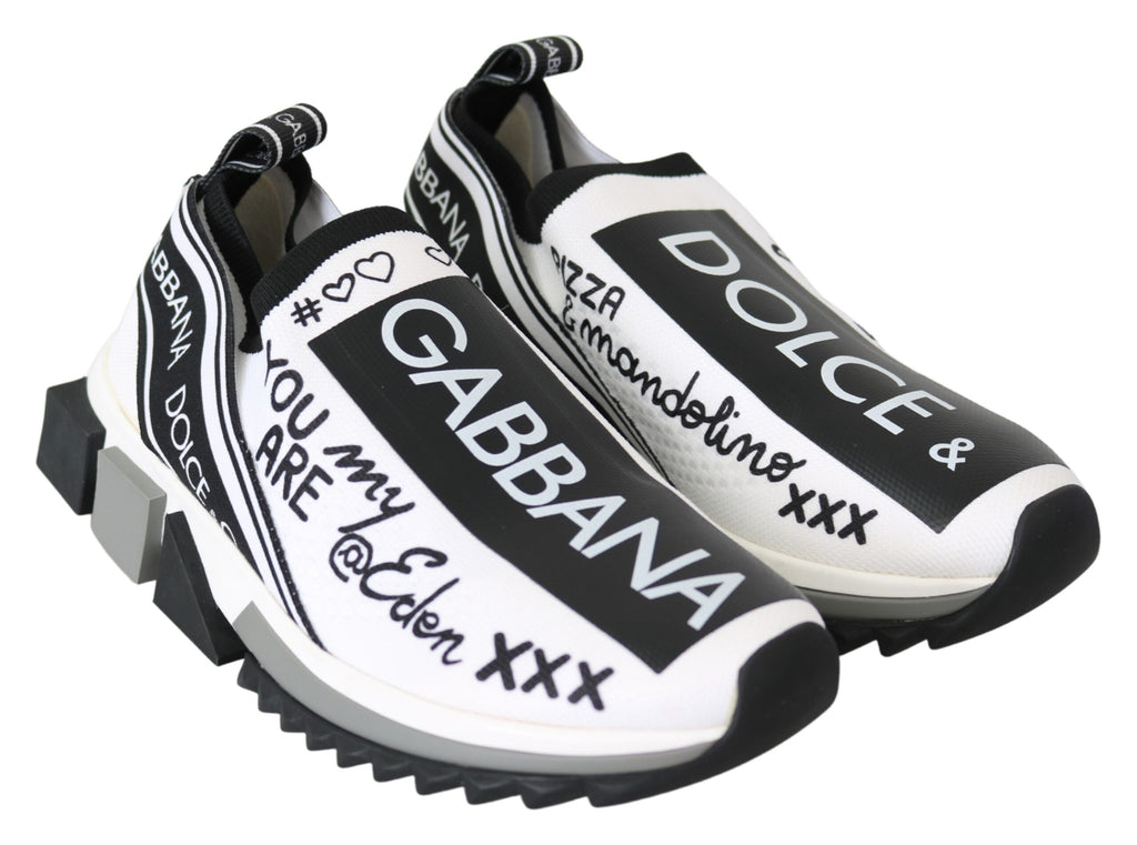 White Black Slip On Sorrento Sneakers