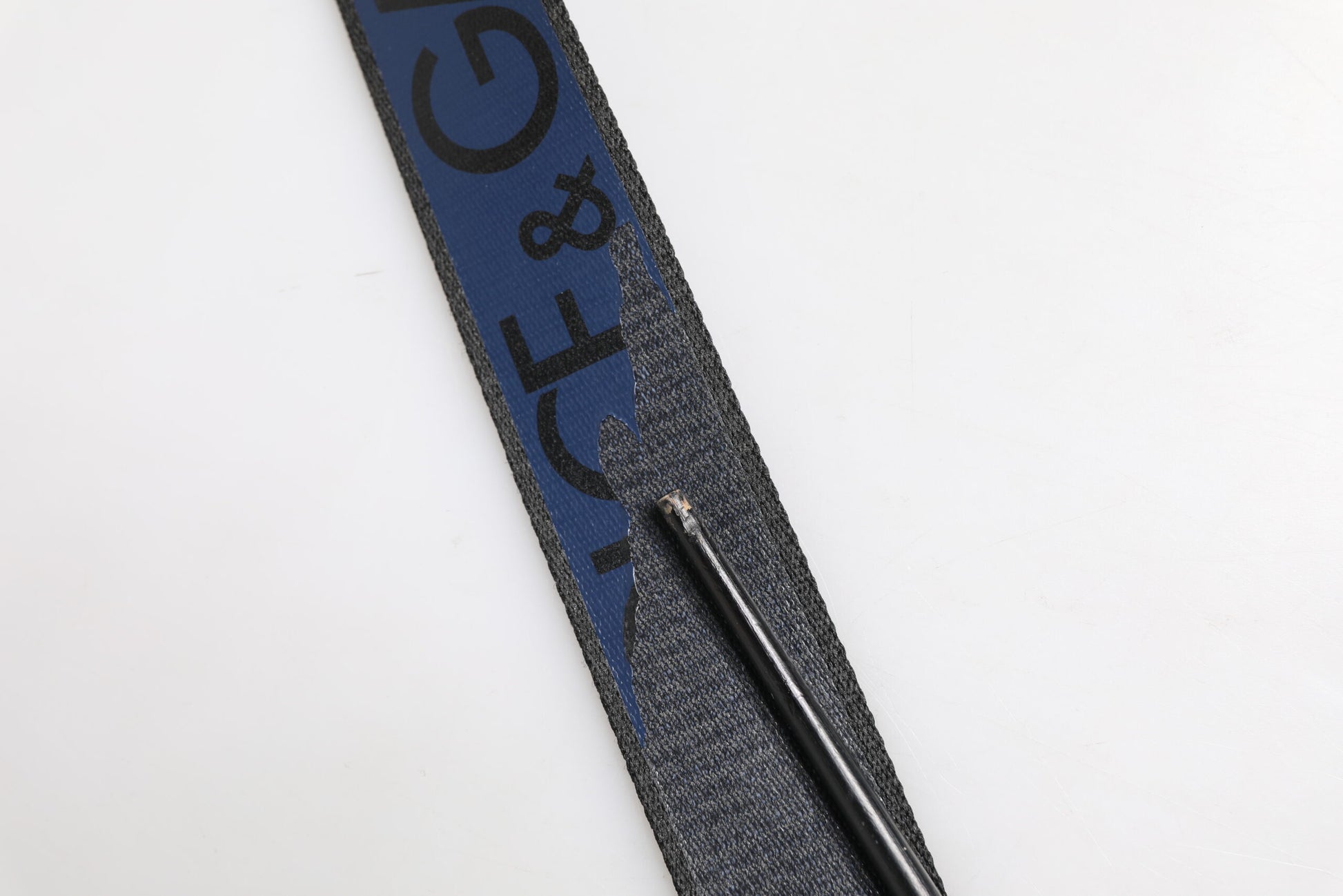 Black Blue DG Logo Silver Metal Buckle Belt