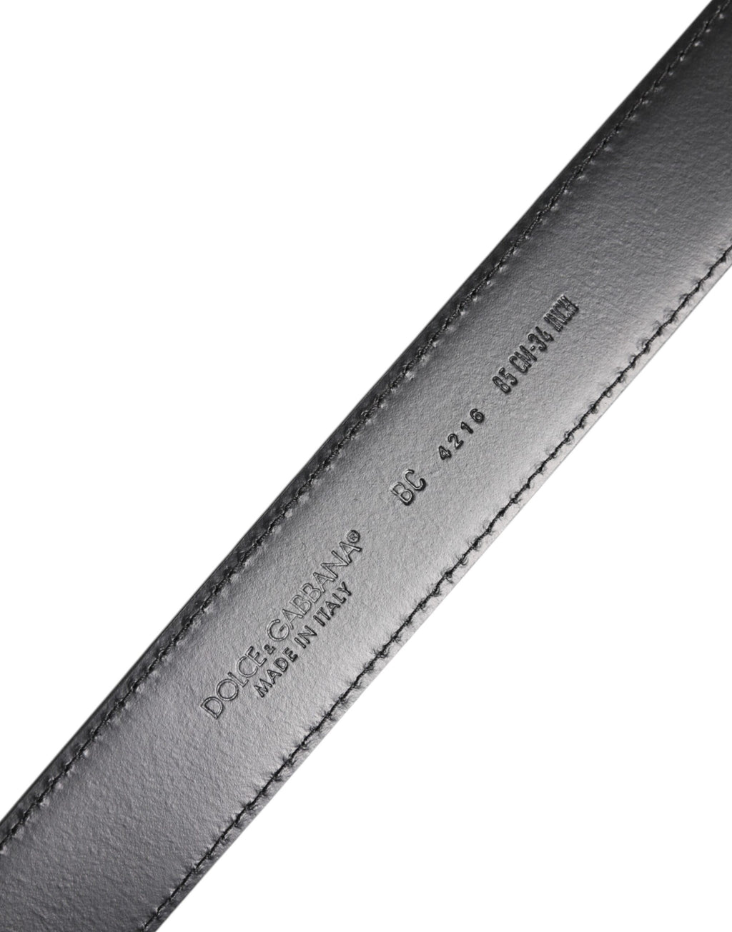 Black Classic Calf Leather Silver Buckle Belt