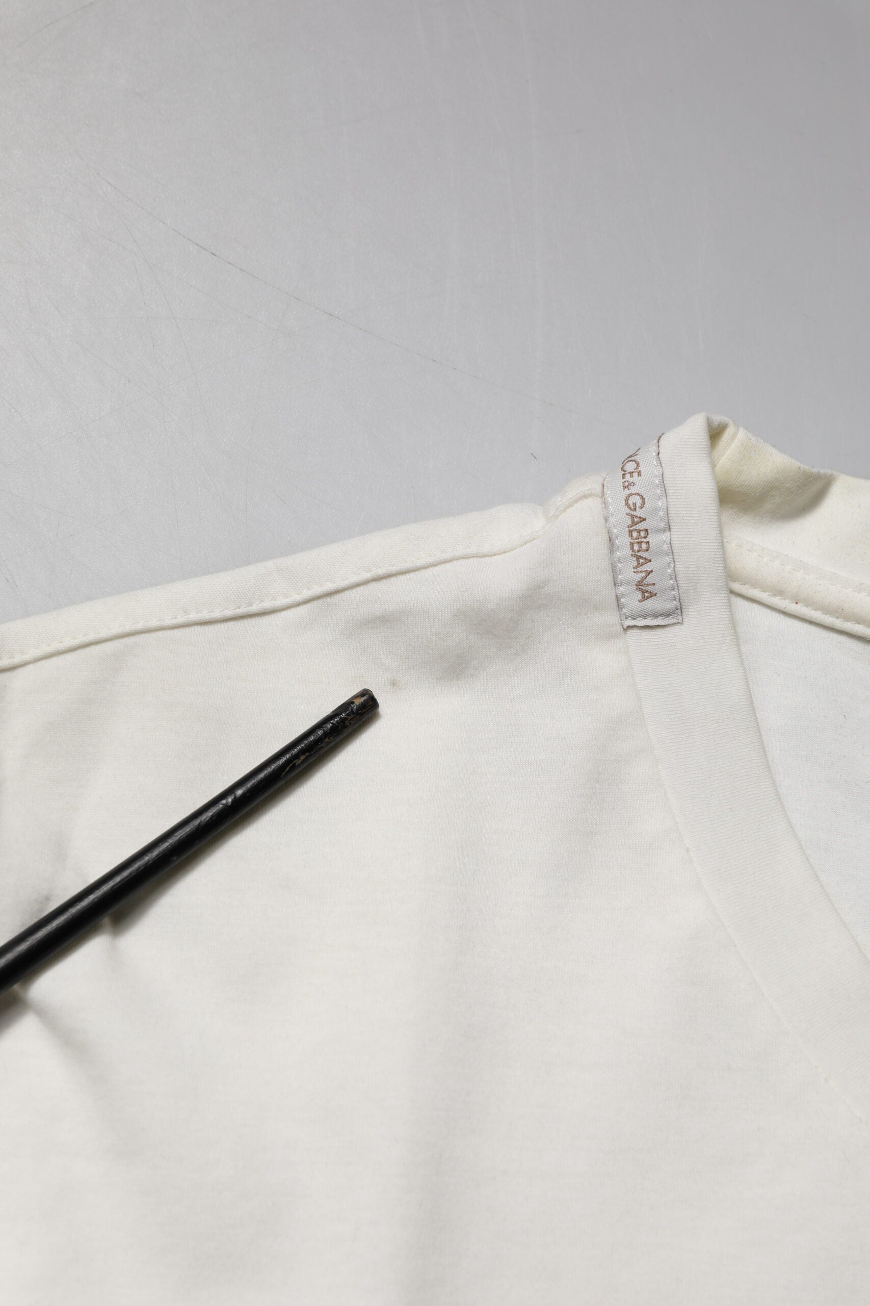 White Cotton Logo Bandana Print T-shirt