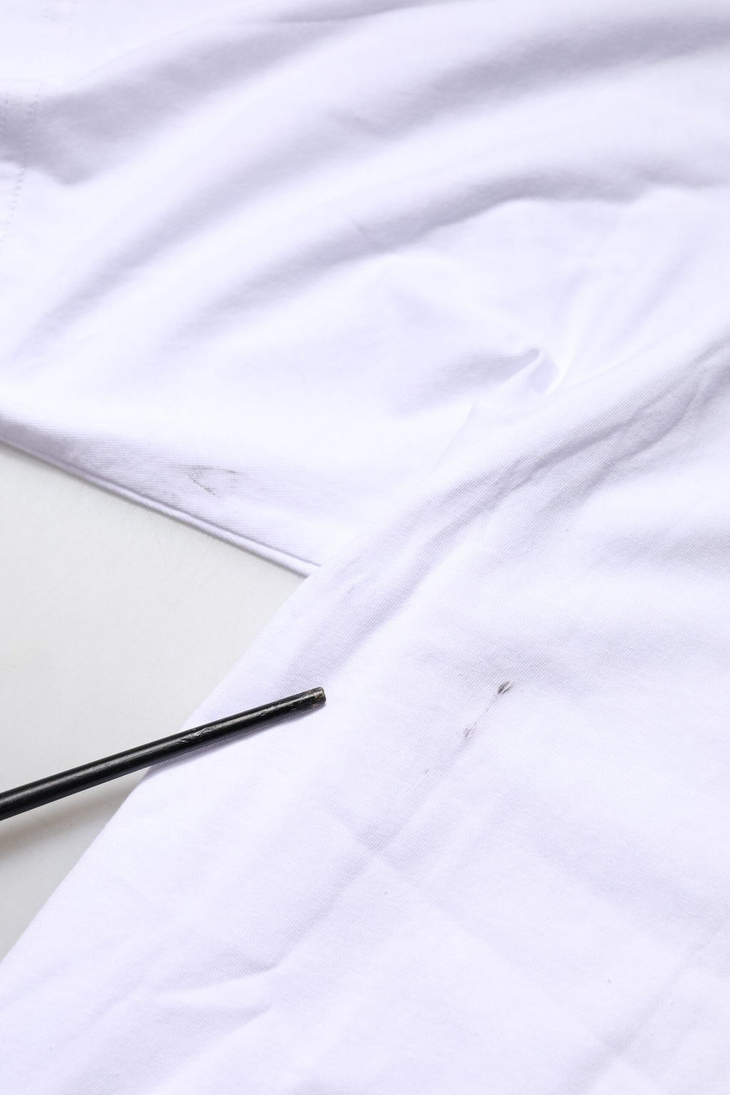 White Cotton Logo Print Crew Neck T-shirt