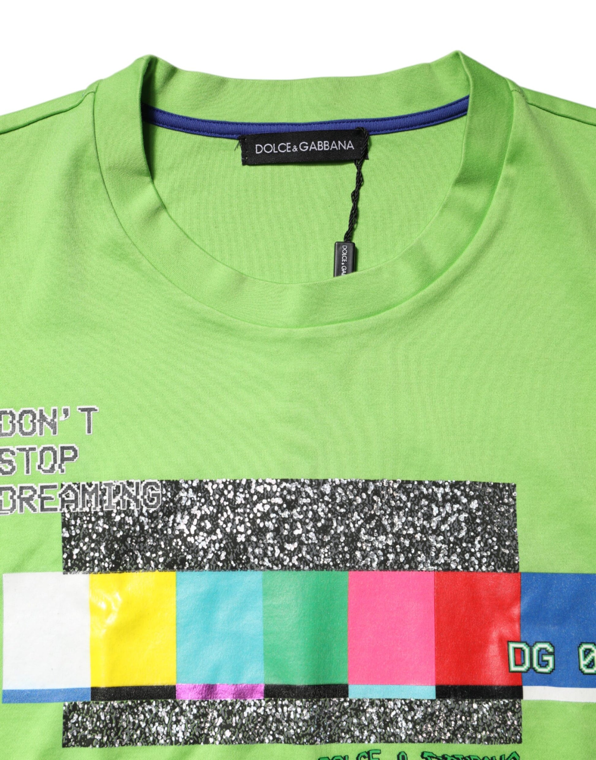 Green Graphic Printed Round Neck T-shirt