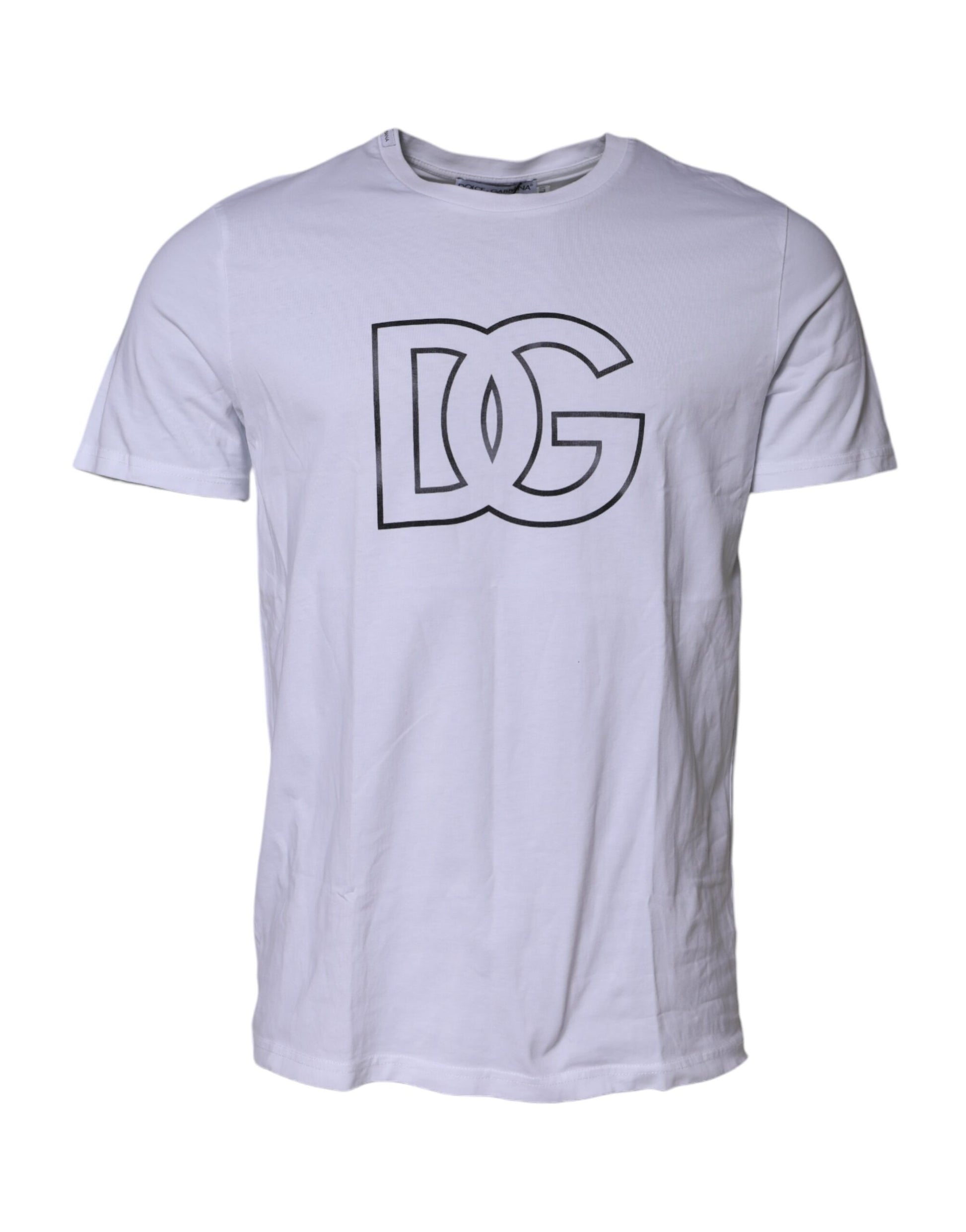White DG Logo Print Short Sleeves T-shirt